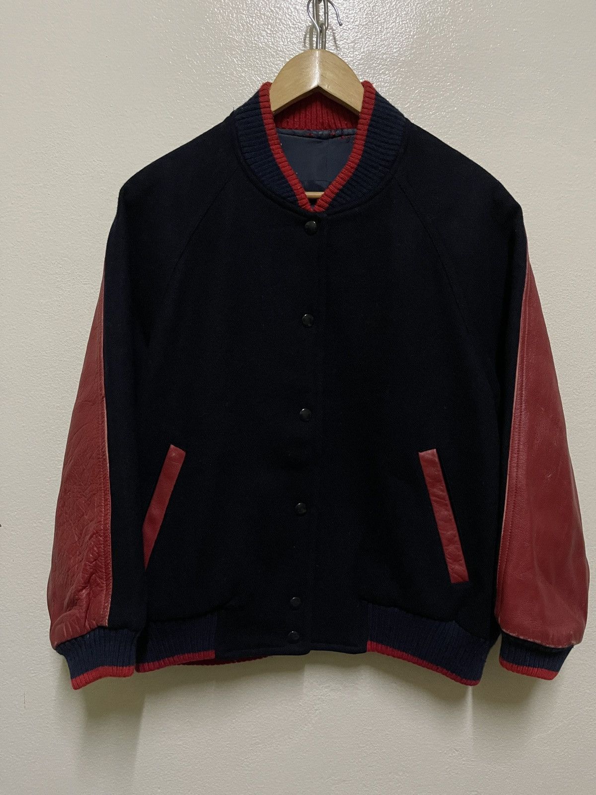 Vintage Beverly Hills Varsity Leather Jacket Size US M / EU 48-50 / 2 - 2 Thumbnail