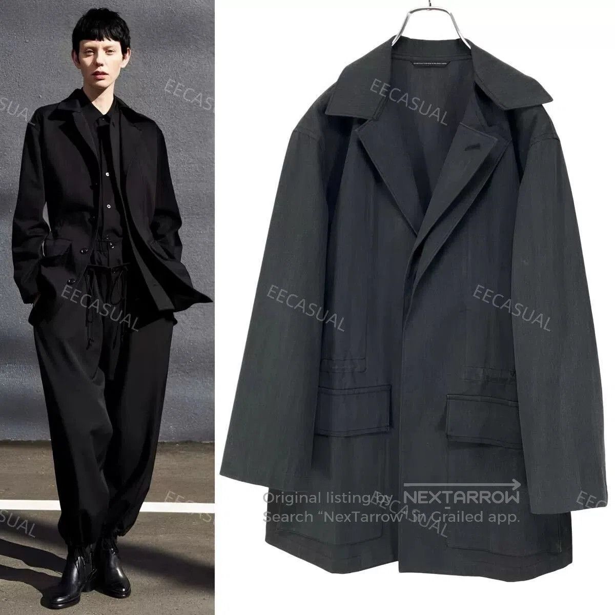 Yohji Yamamoto Gray Denim Jacket.