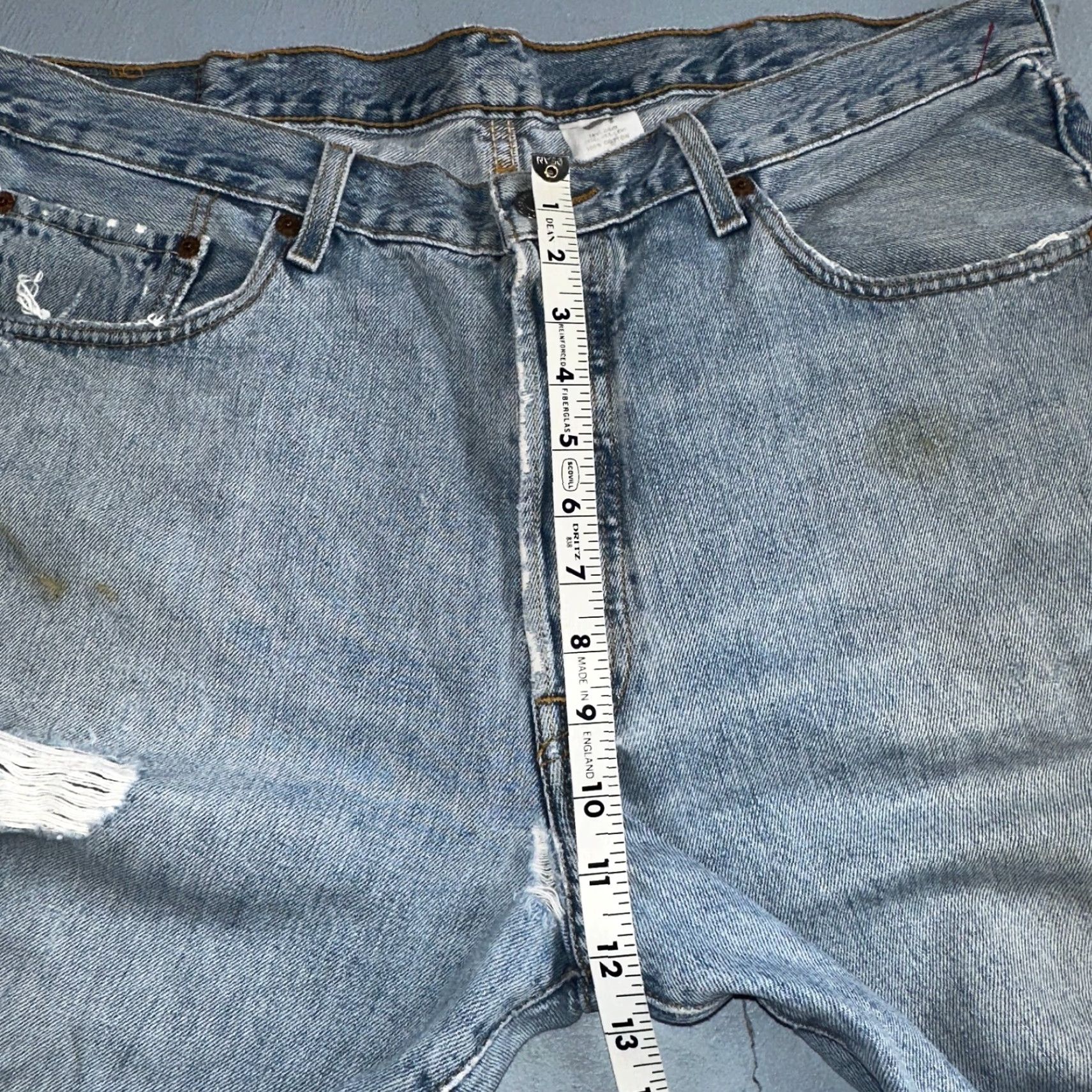 Levi's Levi's 501 Vintage Y2K Straight Jeans 90s Light Blue 38x32 Men's Regular Denim Cotton Blue 501 Series Jeans Size US 38 / EU 54 - 7 Thumbnail