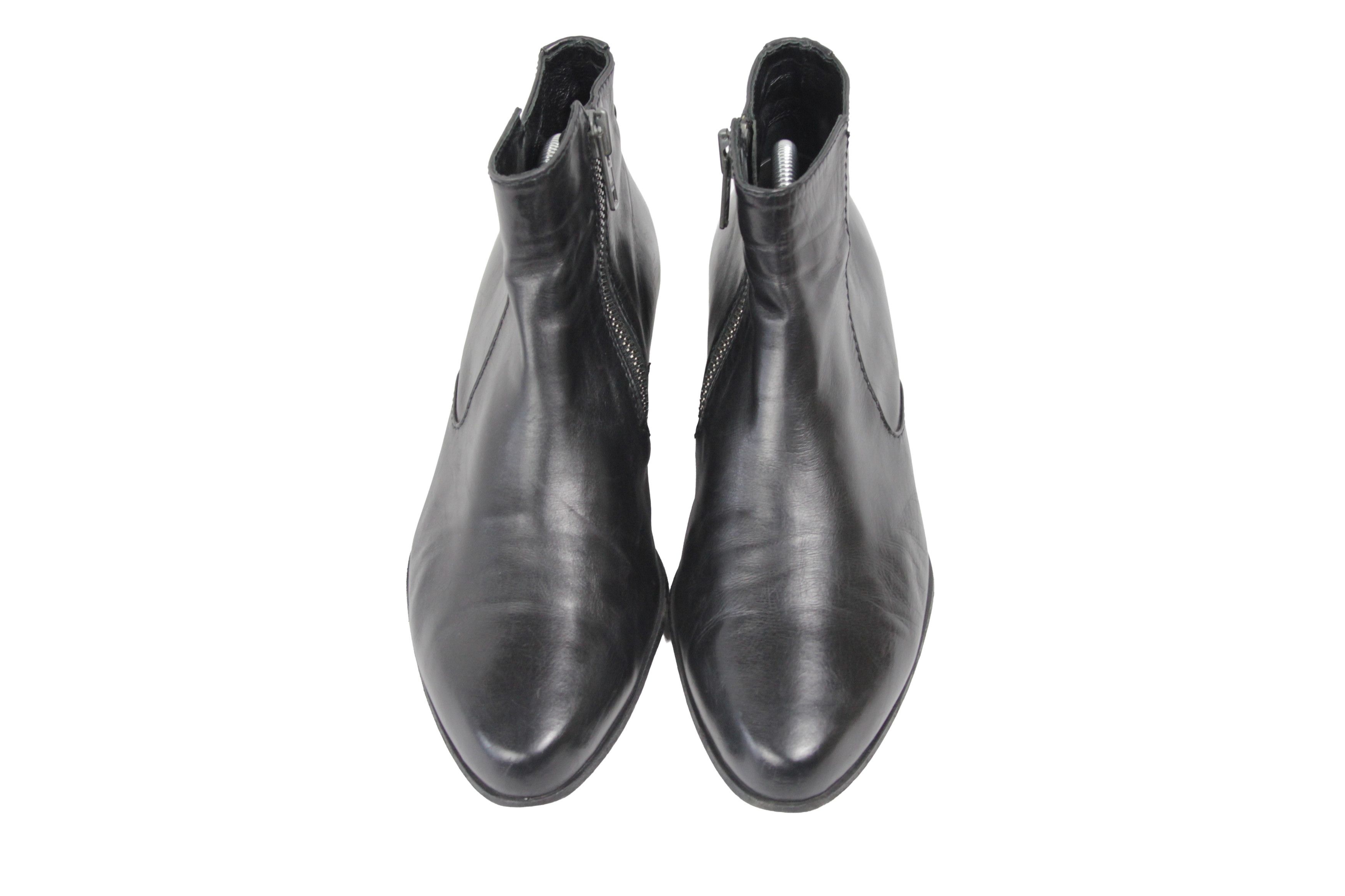 Veronique Branquinho Biker Leather Side Zip Cossack Boots Size US 10 / IT 40 - 7 Thumbnail
