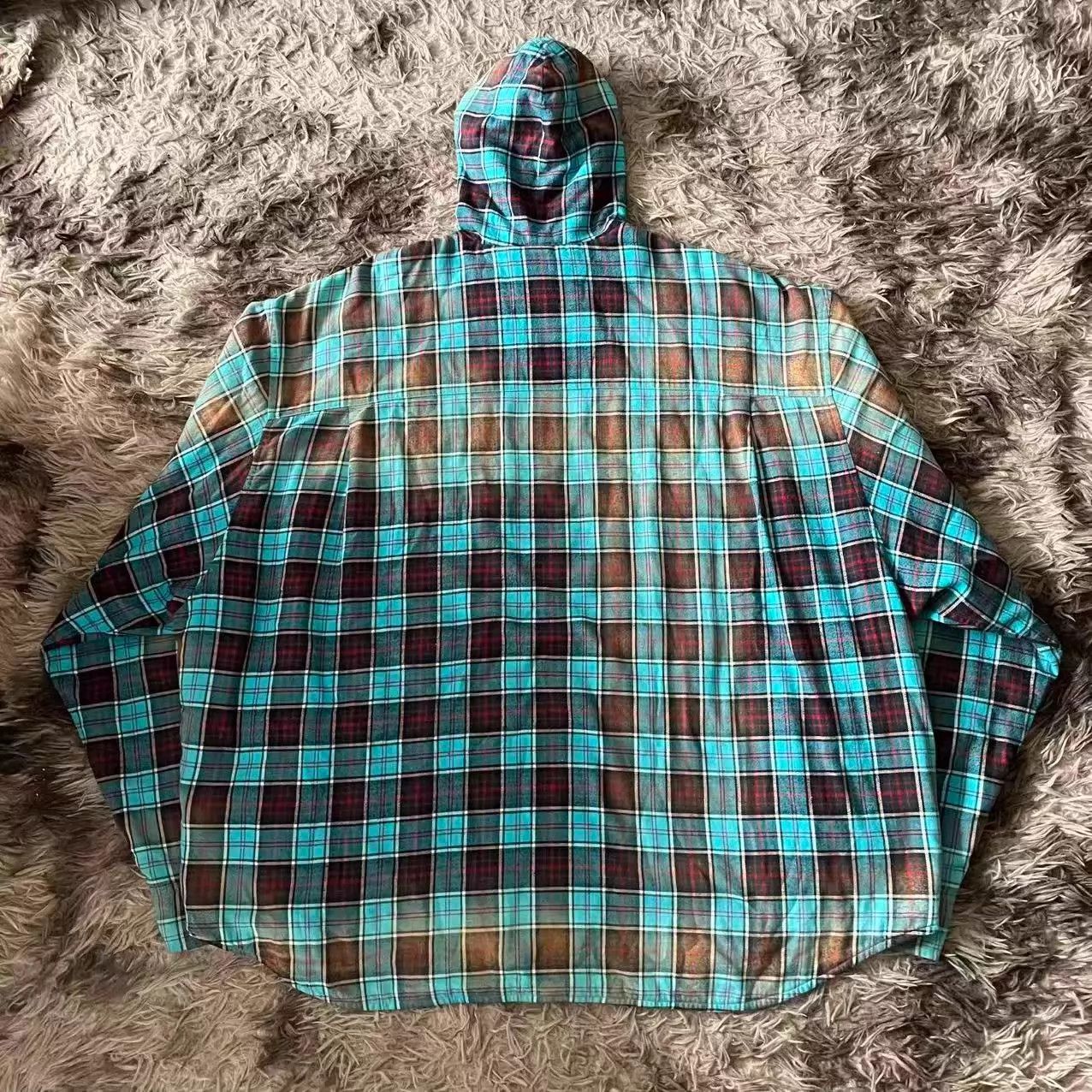 Balenciaga Balenciaga gradient check hooded long-sleeve shirt S Size US S / EU 44-46 / 1 - 2 Thumbnail