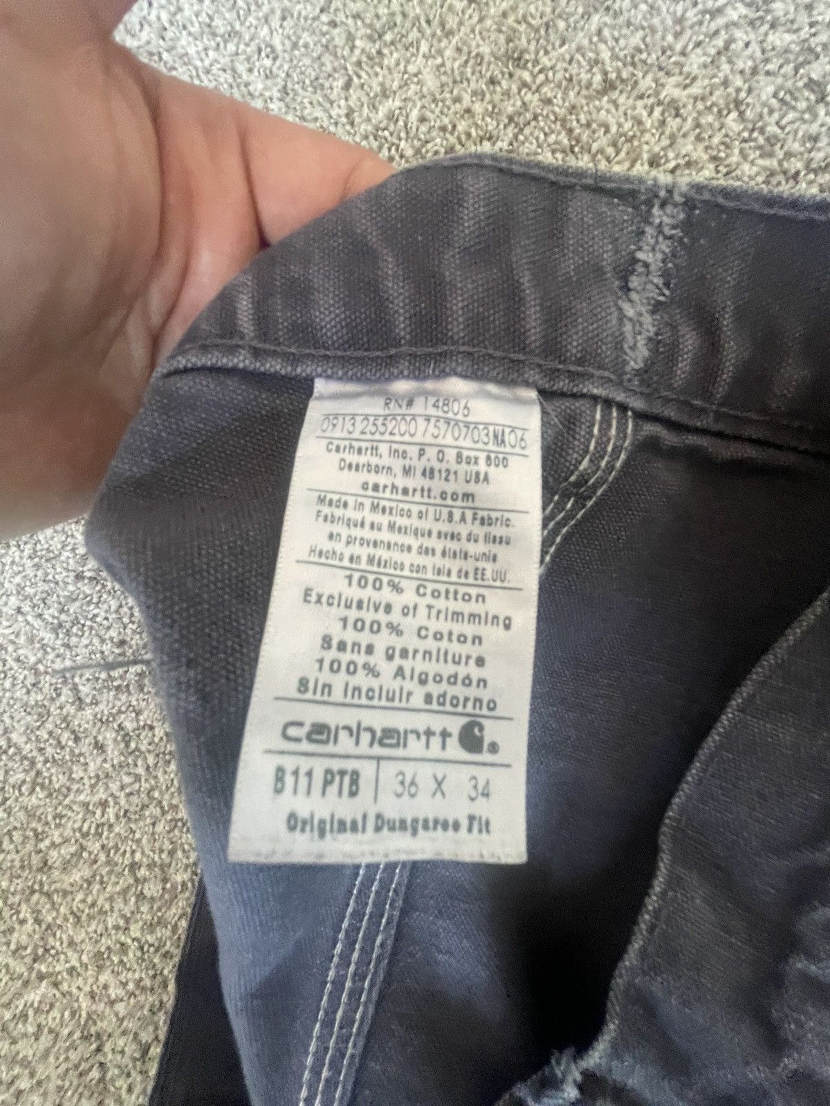 Carhartt × Vintage Navy Carhartt Carpenter Pants Size US 36 / EU 52 - 4 Thumbnail