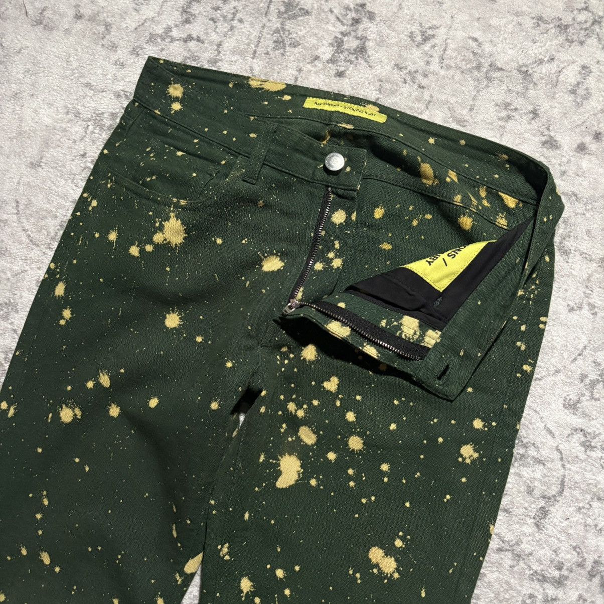 Raf Simons × Sterling Ruby Sterling Ruby x Raf Simons AW14 Bleached Green Denim Jeans Size US 30 / EU 46 - 4 Thumbnail