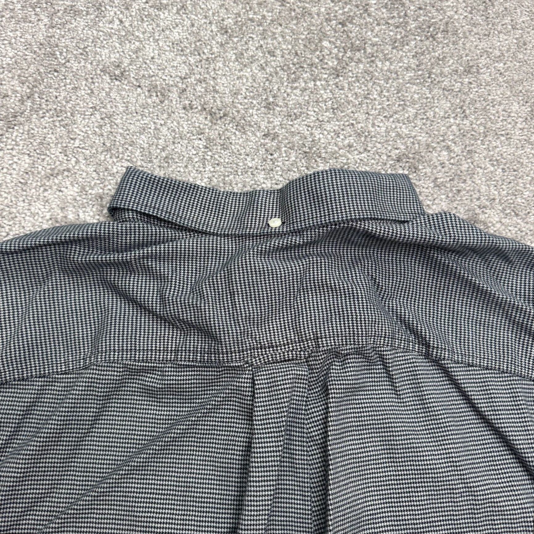 Vintage Five Four Houndstooth Button-Up Shirt Mens Large Black White Casual Regular Fit Size US L / EU 52-54 / 3 - 7 Thumbnail