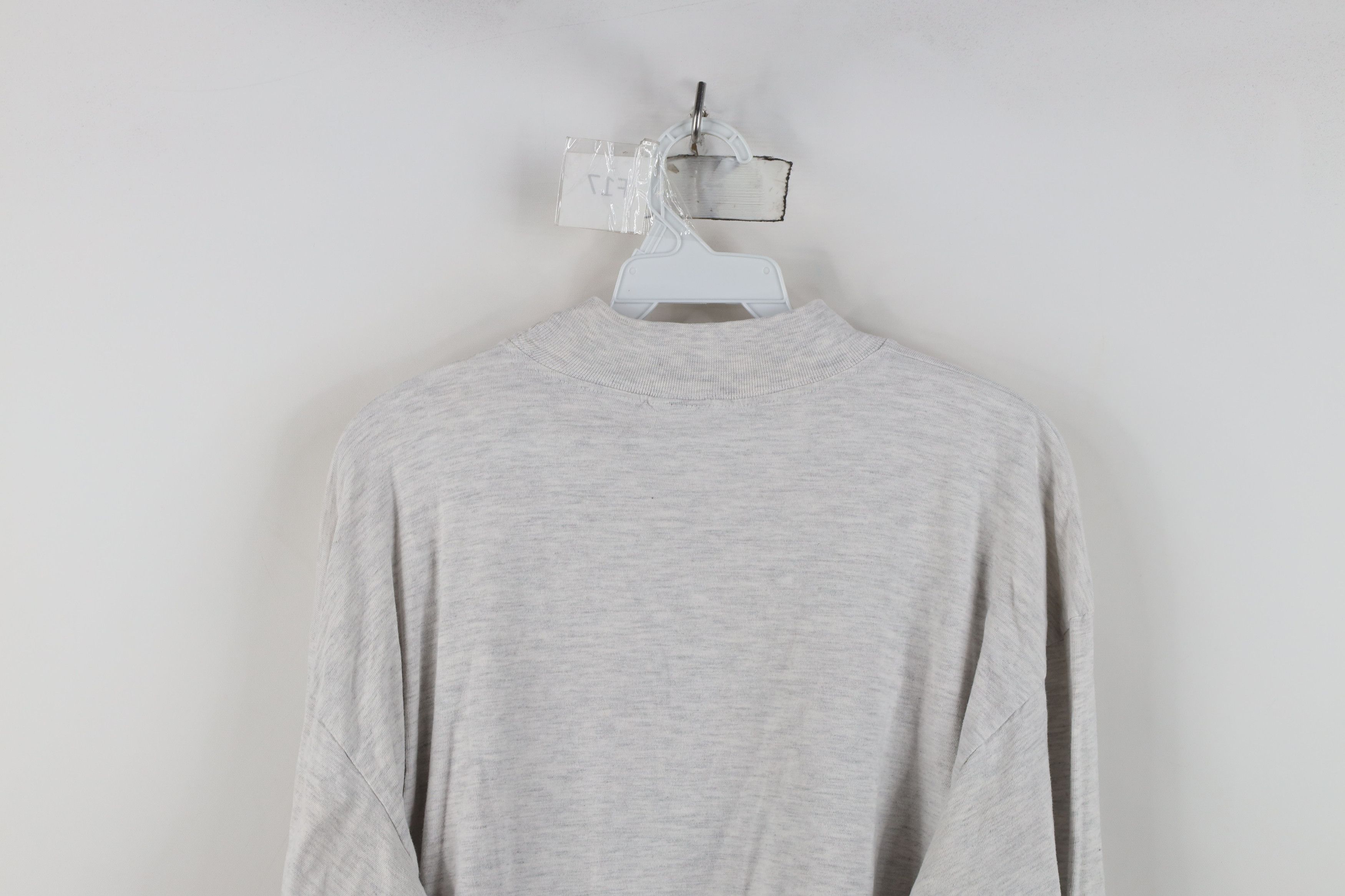 Vintage Vintage 90s Ohio State University Mock Neck T-Shirt Gray Size US L / EU 52-54 / 3 - 12 Thumbnail