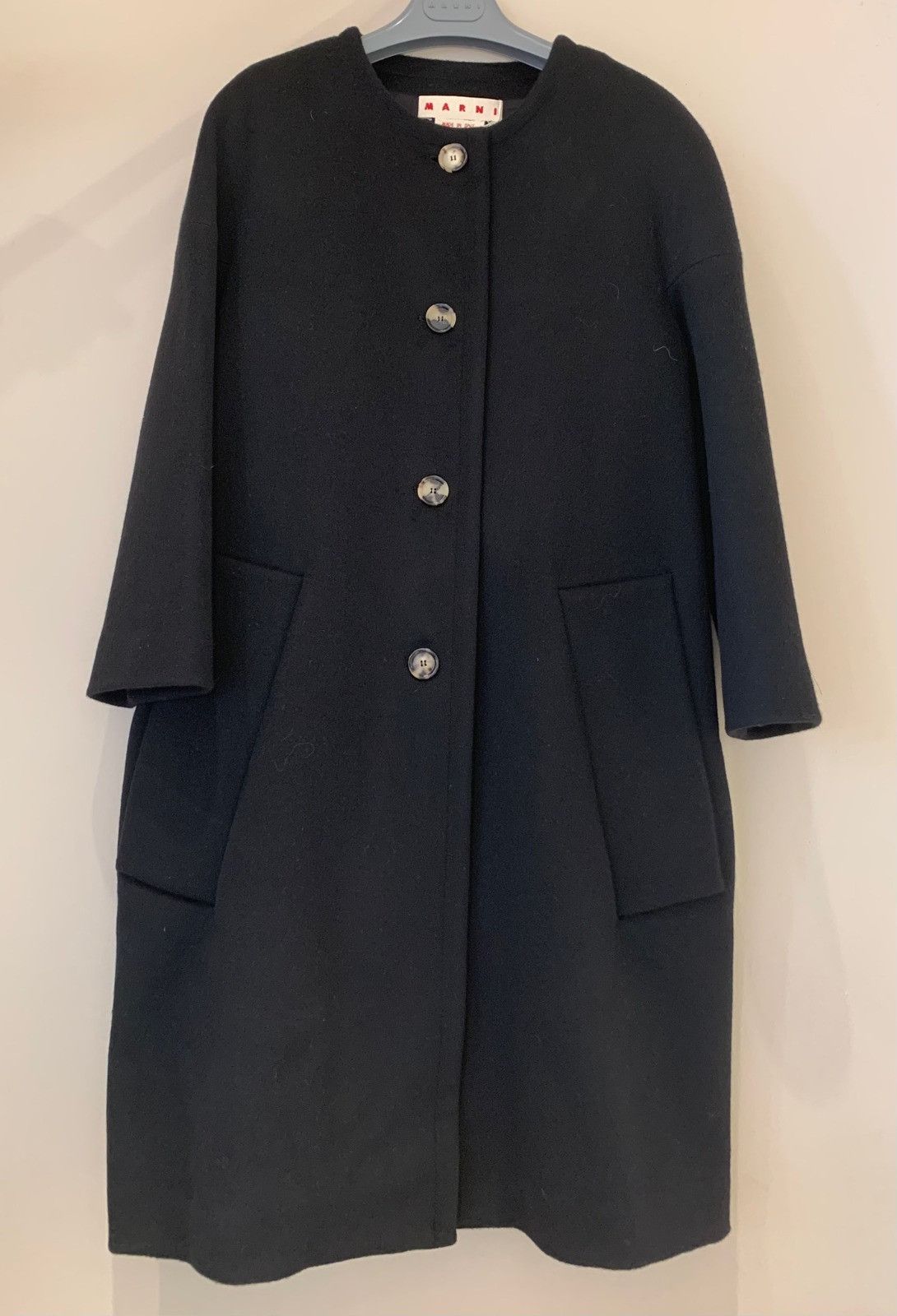 Marni o1f1d3z0326 Coat in Black Size L / US 10 / IT 46 - 1 Thumbnail