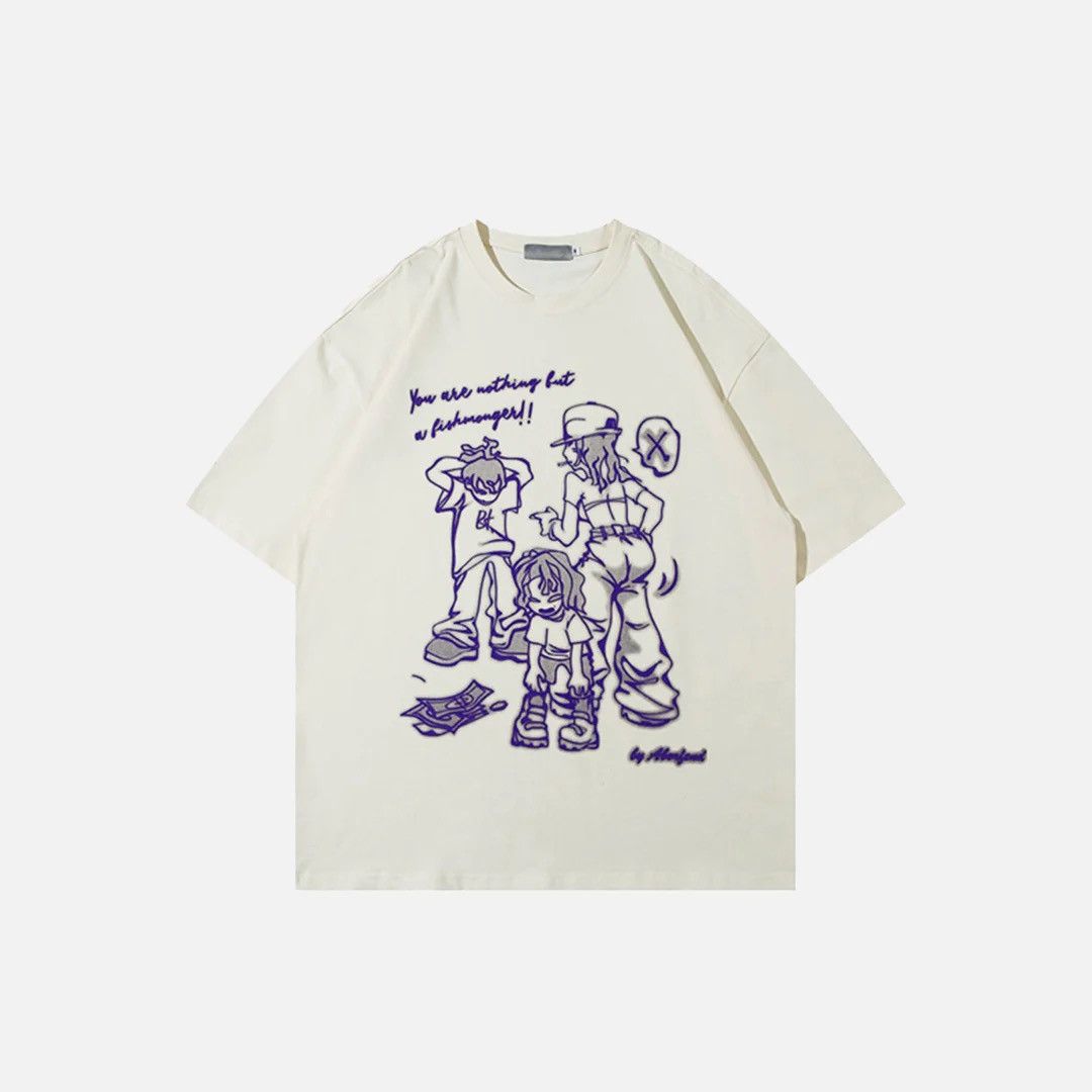 Anime × Japanese Brand Aelfric Eden Cartoon Print Street Art T-Shirt Size US L / EU 52-54 / 3 - 1 Thumbnail