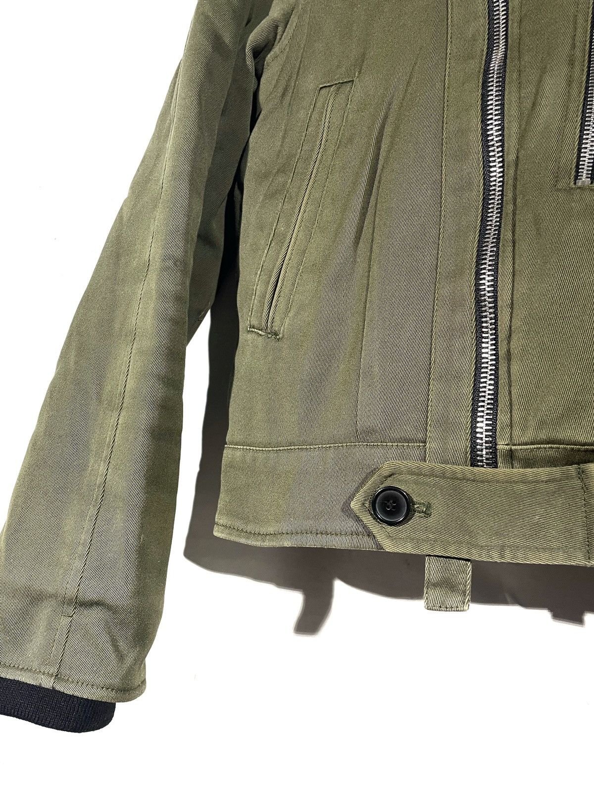 Sandro Sandro Paris Women Denim Green Fur Opium Jacket Size S Size S / US 4 / IT 40 - 4 Thumbnail