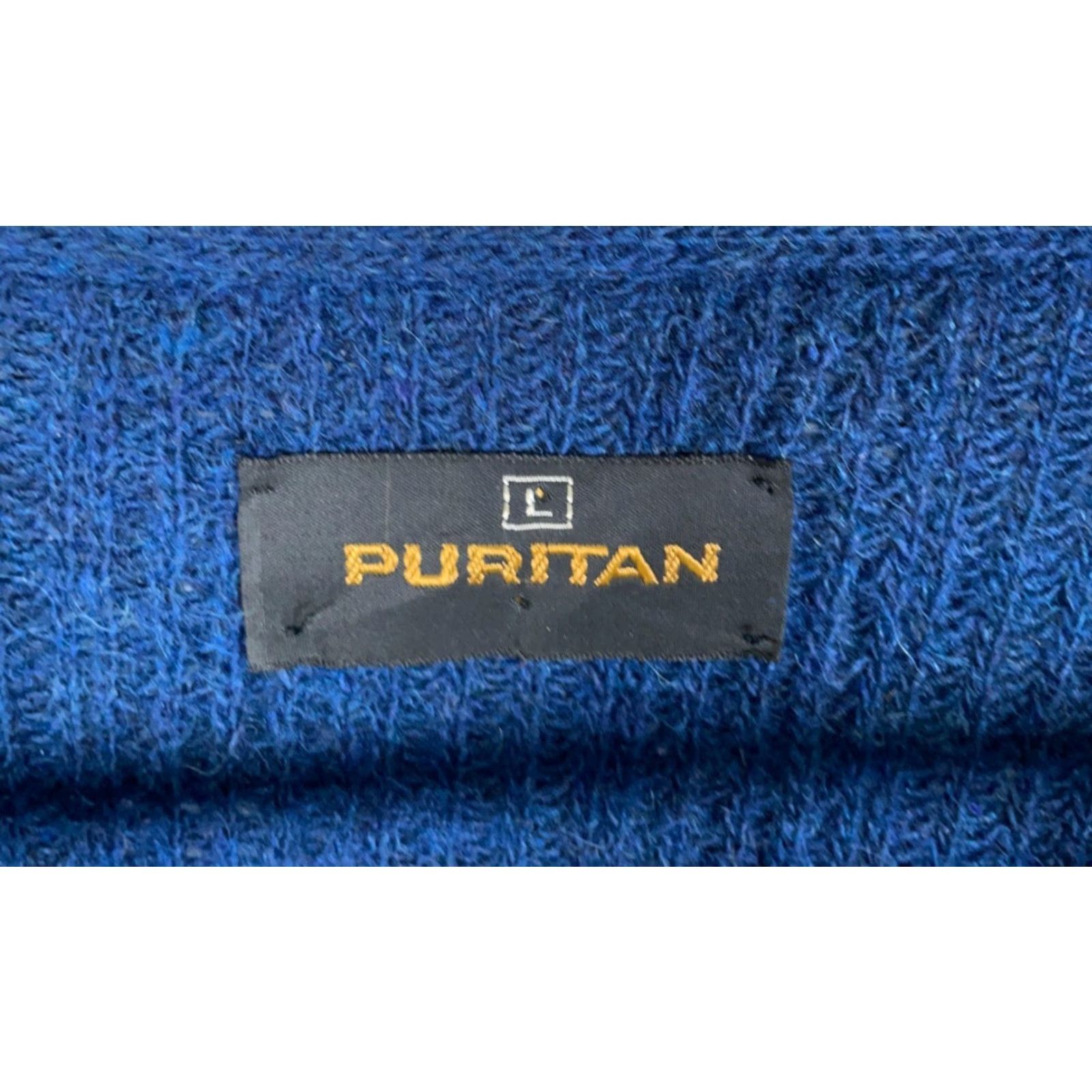 Vintage VINTAGE Puritan Cardigan Sweater 80s Dark Blue Wool Blend Knit Long Sleeve V-Neck Men Large Size US L / EU 52-54 / 3 - 3 Thumbnail