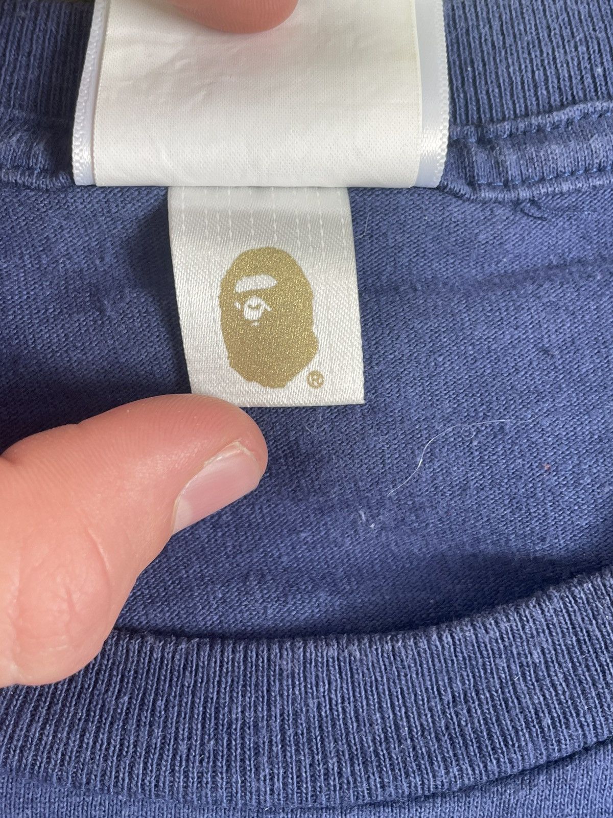 Bape BAPE NAVY BLUE ,BIG LOGO T-SHIRT Size US S / EU 44-46 / 1 - 5 Thumbnail