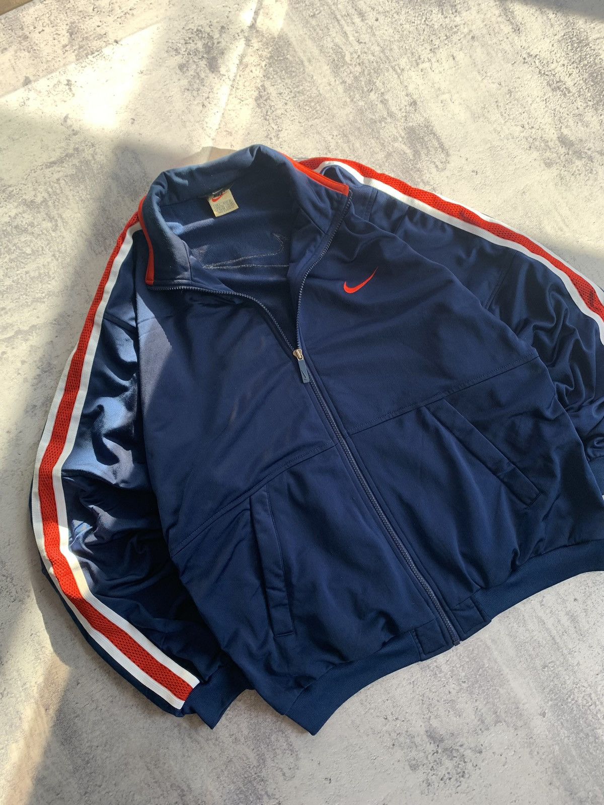 Nike Vintage Nike Track Jacket 00s Swoosh Y2K Striped Size US L / EU 52-54 / 3 - 3 Thumbnail