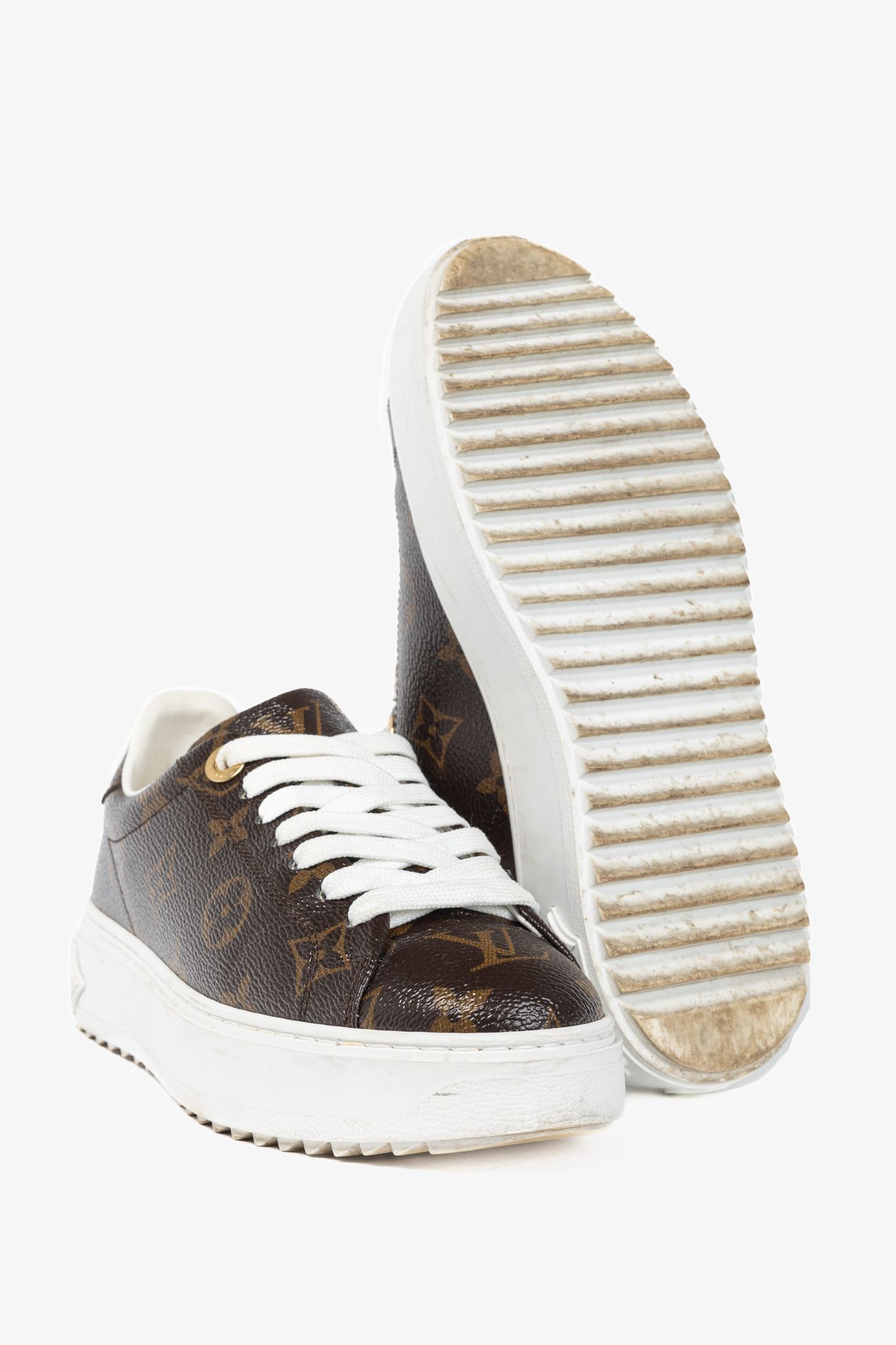 Louis Vuitton Louis Vuitton Time Out Monogram Canvas Platform Sneakers Size US 4 / IT 34 - 4 Thumbnail