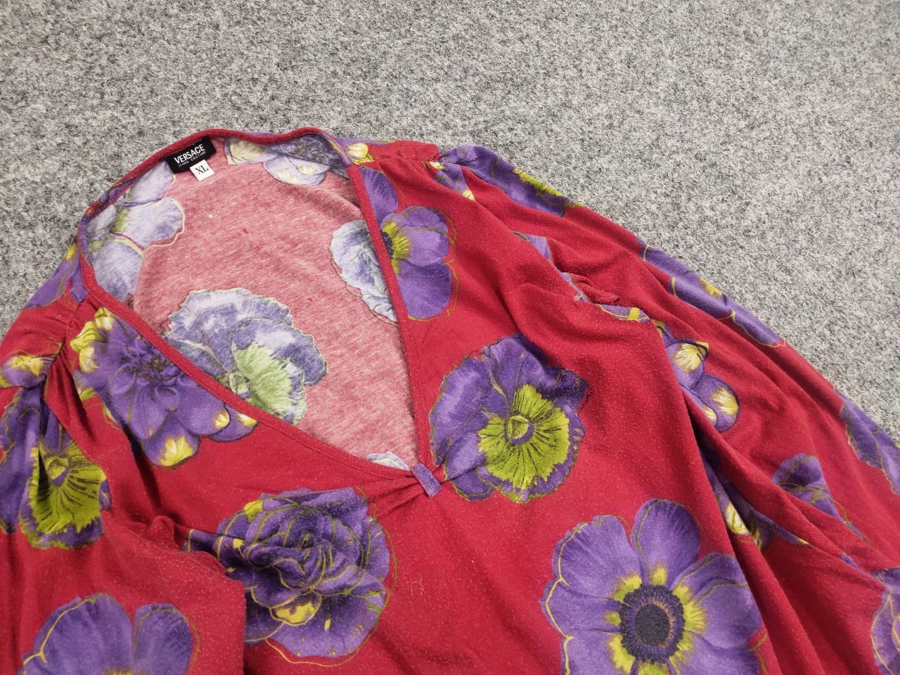 Versace Jeans Couture Vintage 90's Versace Couture cutout chek long sleeve shirt Size L / US 10 / IT 46 - 11 Thumbnail