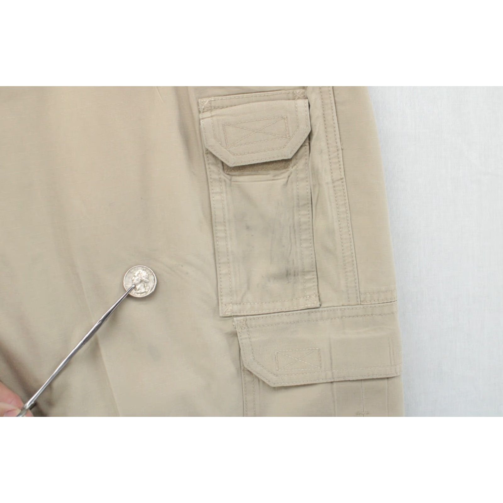 Vintage 5.11 Tactical Taclite Pro Ripstop Pants Men's 44x34 Beige Cargo Work Utility Pants Size US 44 / EU 60 - 2 Thumbnail