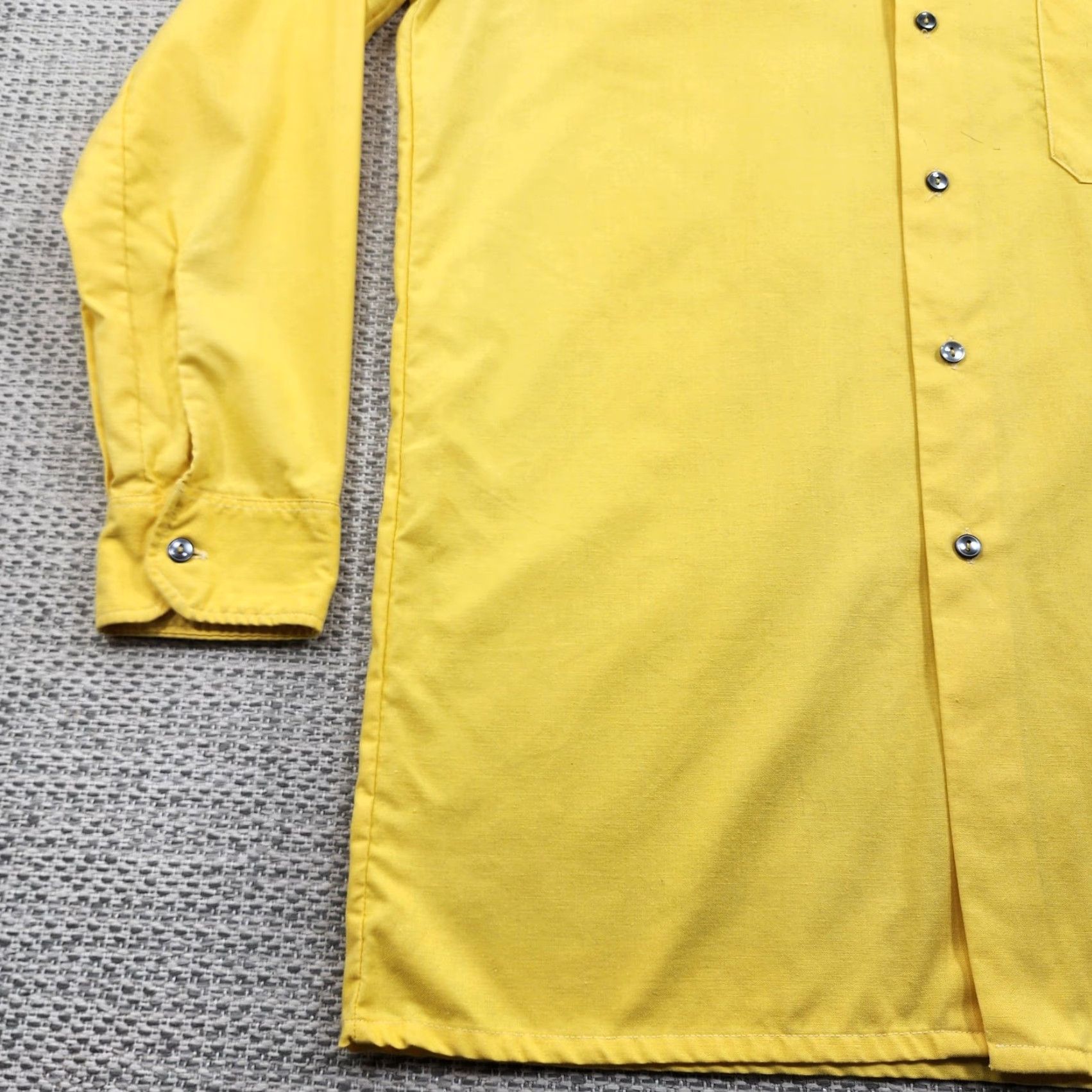 Vintage VINTAGE King Fashion Shirt Mens Large Yellow Long Point Collar Button Up 70s Size US L / EU 52-54 / 3 - 3 Thumbnail