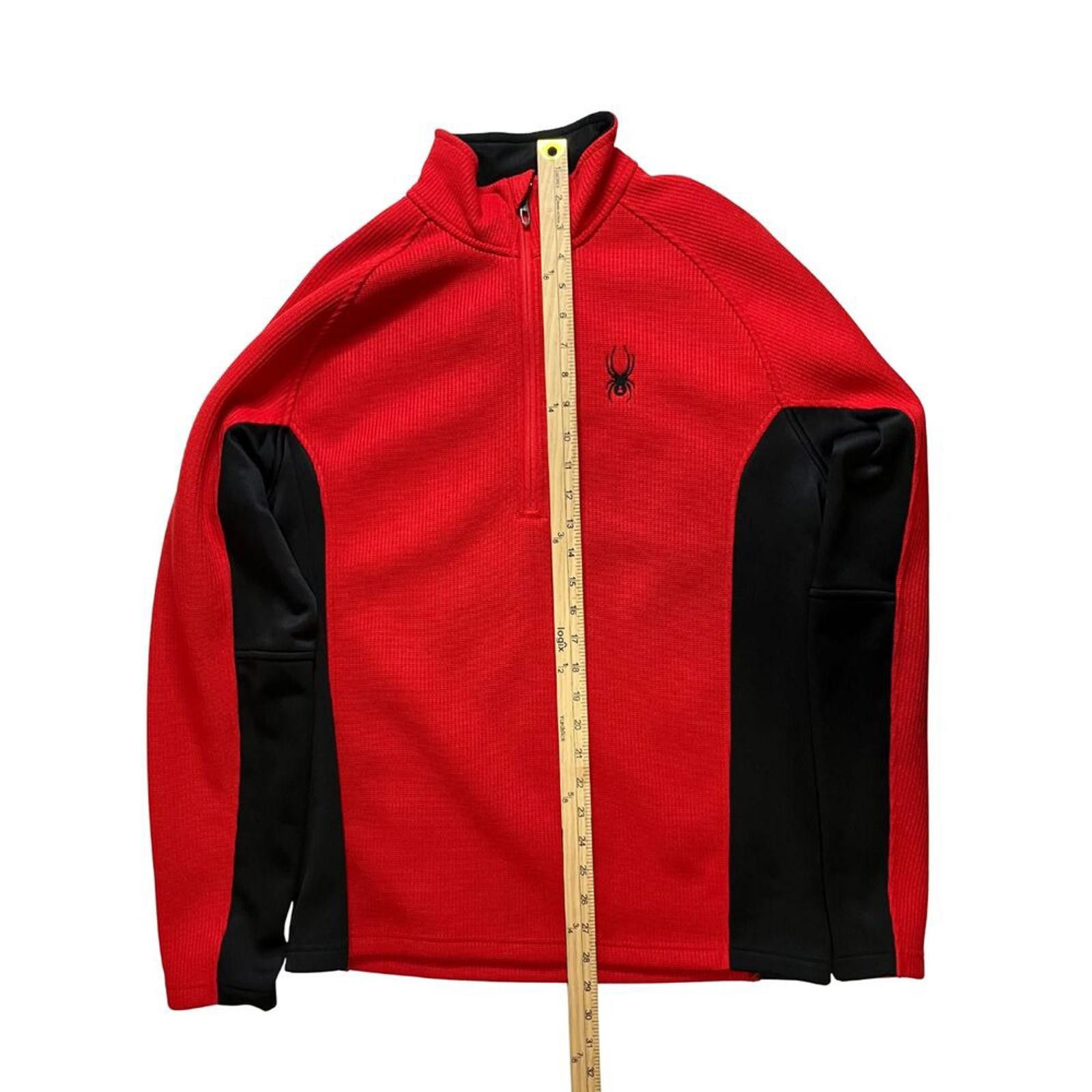 Spyder Spyder Men's Quarter-Zip Pullover Red Black Fleece Outdoor M Size US M / EU 48-50 / 2 - 4 Thumbnail