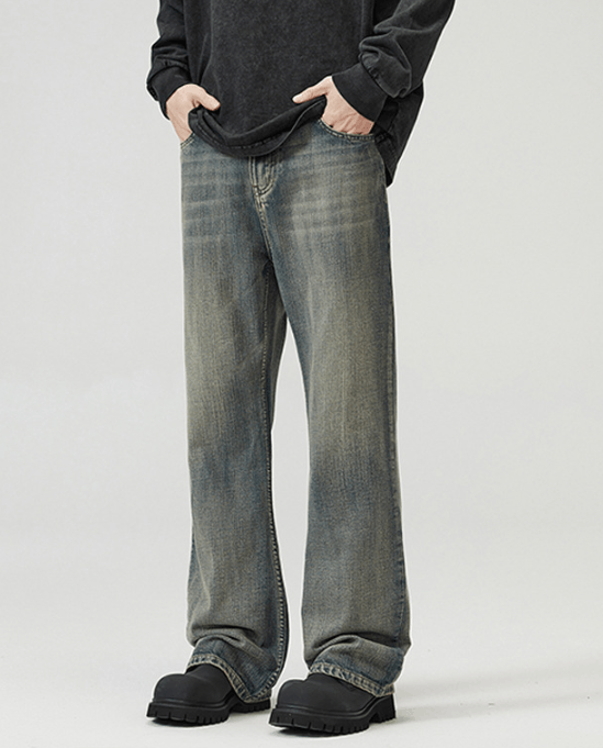 Japanese Brand × Jean American baggy retro scimitar flared distressed jeans Size US 32 / EU 48 - 2 Thumbnail