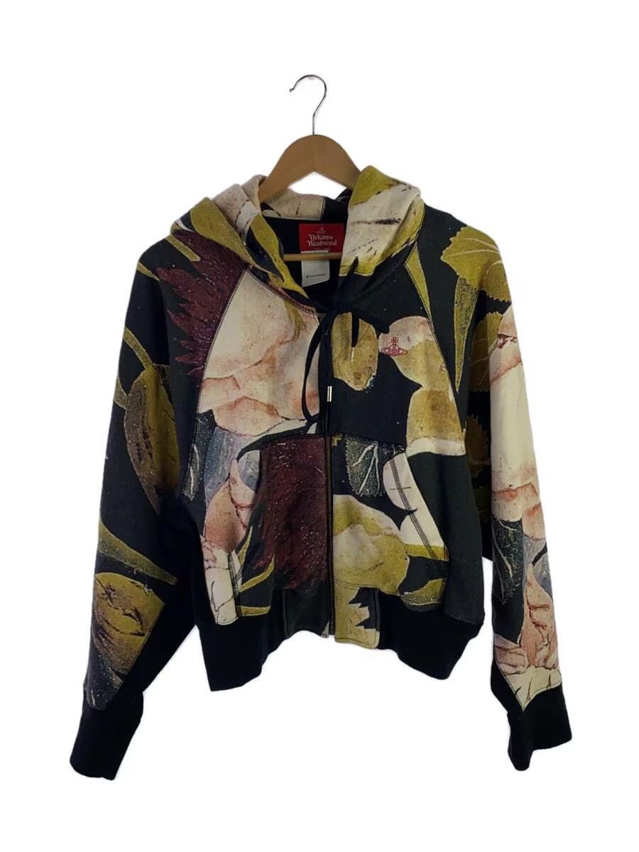 Vivienne Westwood Floral Wide Cropped Orb Zip Hoodie Size M / US 6-8 / IT 42-44 - 1 Thumbnail