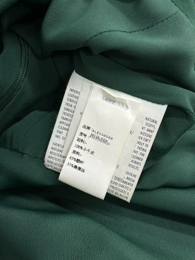 Alexander McQueen Alexander Mcqueen Green cowhide sleeveless dress Size S / US 4 / IT 40 - 5 Thumbnail