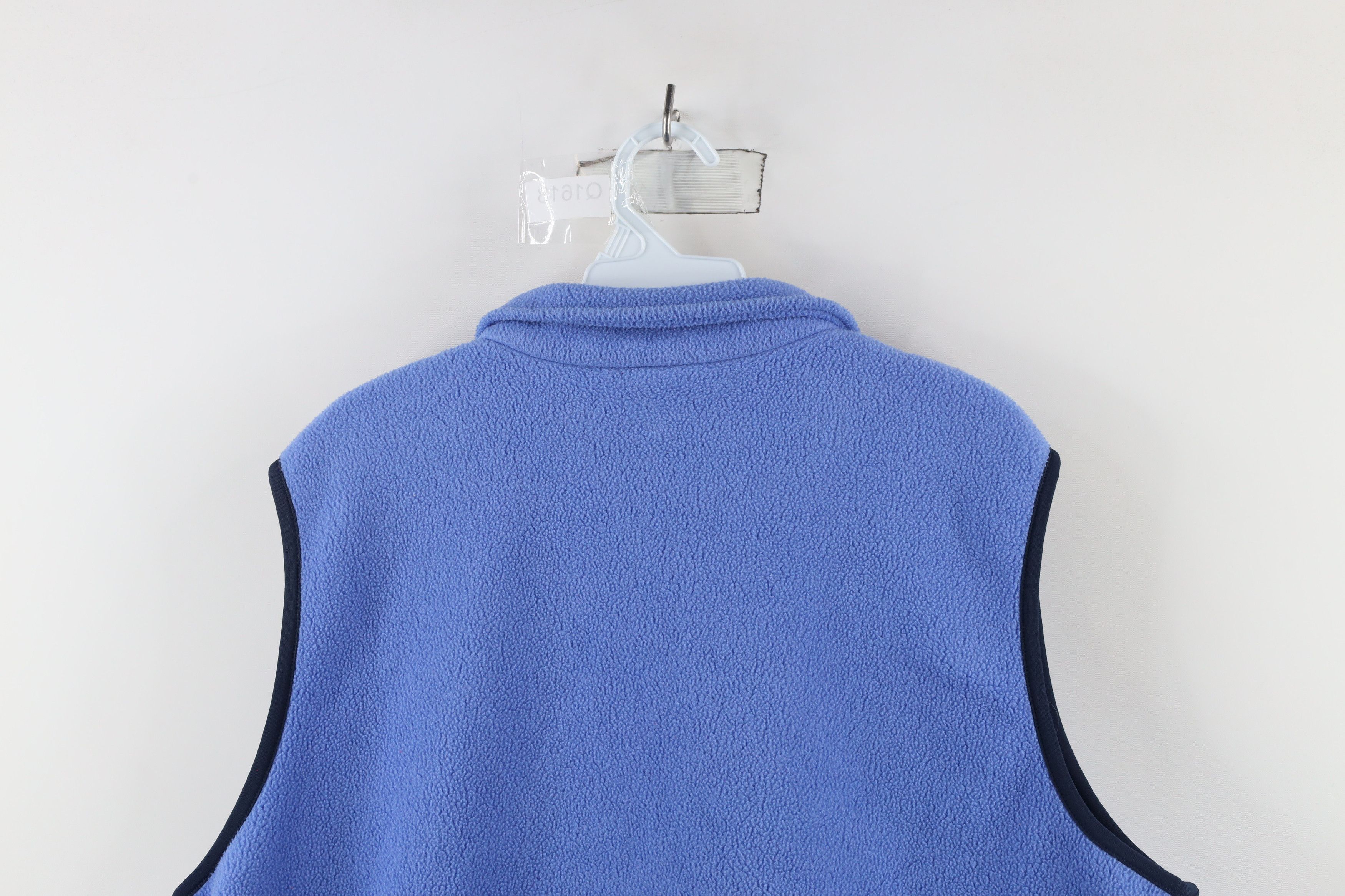 L.L. Bean × Vintage Vintage 90s LL Bean Blank Full Zip Fleece Vest Jacket Blue Size XL / US 12-14 / IT 48-50 - 10 Thumbnail