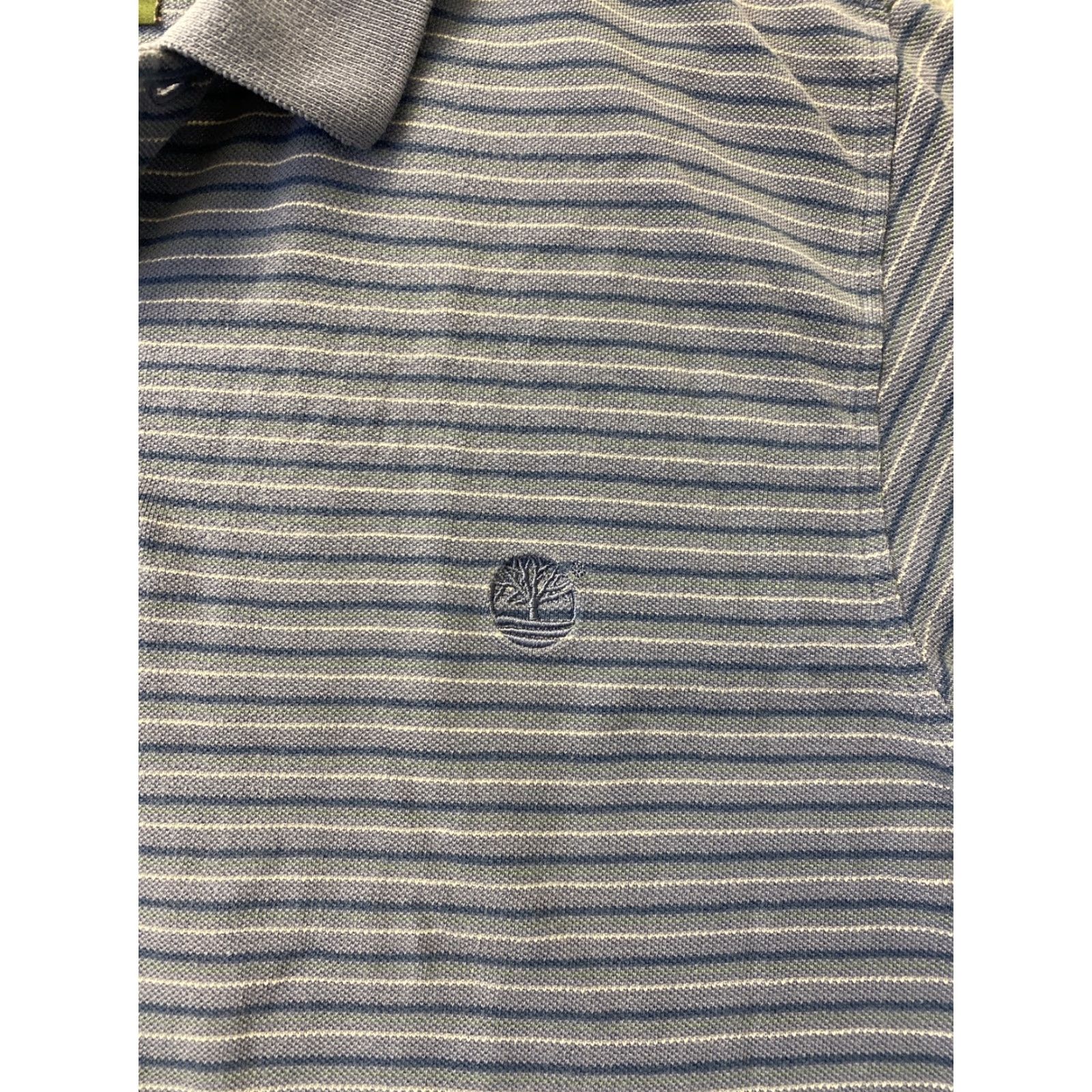 Timberland Timberland Polo Shirt Mens Large Gray Blue Pony Logo 62-45 Short Sleeve Cotton Regular Shirt Golf Walking Modern Sports Mens Size US L / EU 52-54 / 3 - 2 Thumbnail