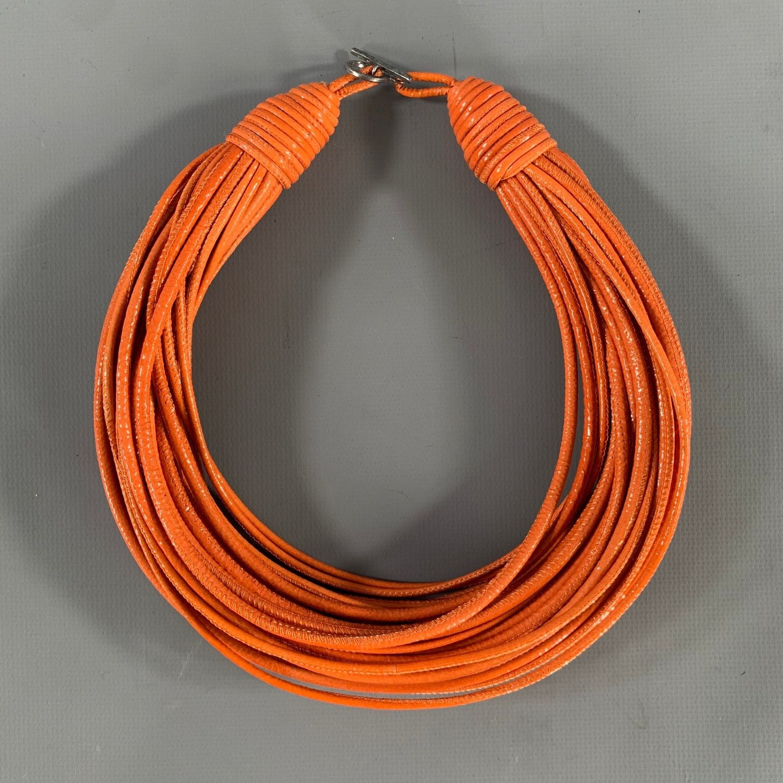 Brunello Cucinelli BRUNELLO CUCINELLI Orange Leather Necklace Size ONE SIZE - 1 Thumbnail