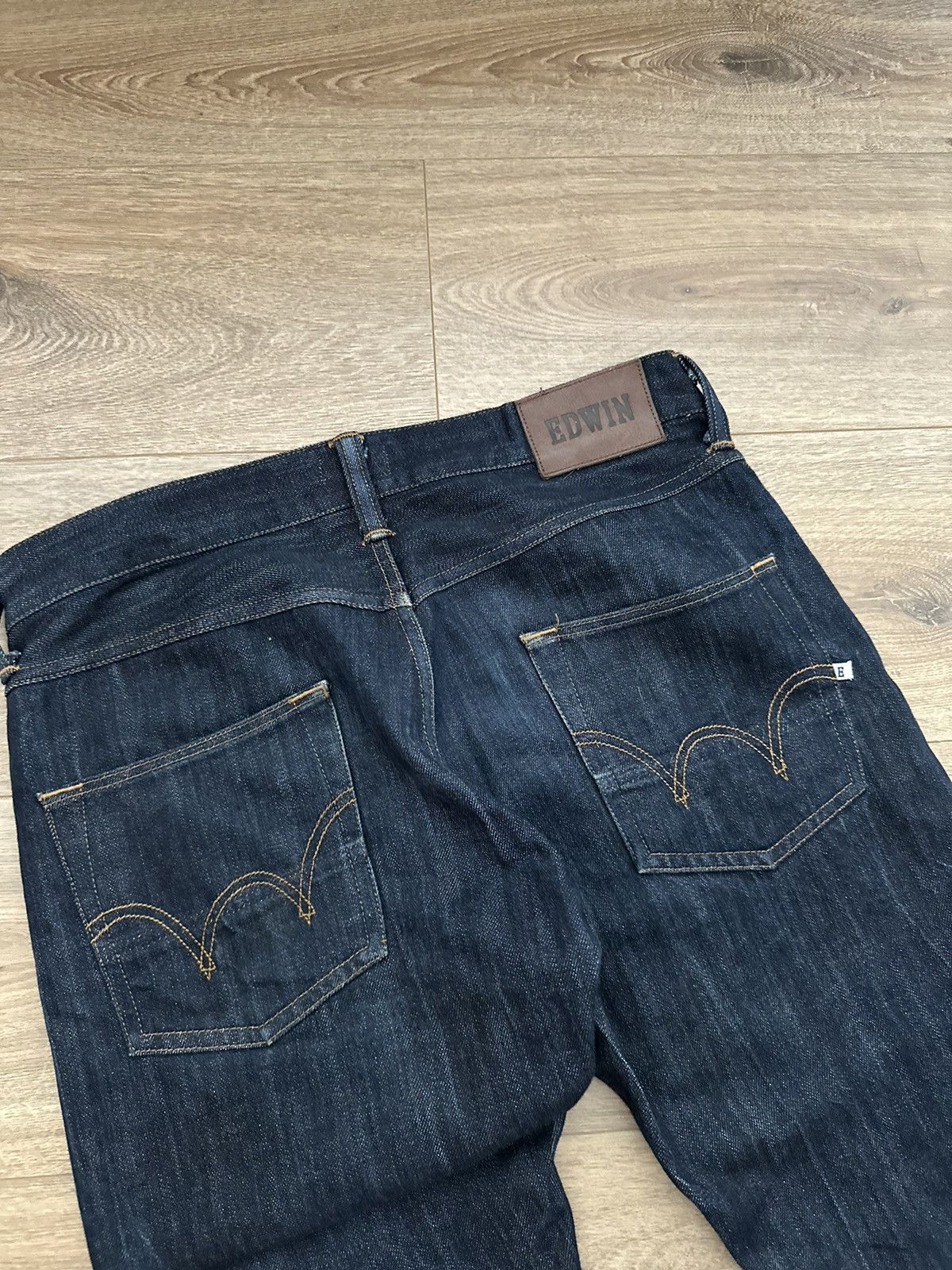 Edwin 🔥VINTAGE EDWIN SELVEDGE DENIM STRAIGHT JAPAN JEANS🔥 Size US 31 - 2 Thumbnail