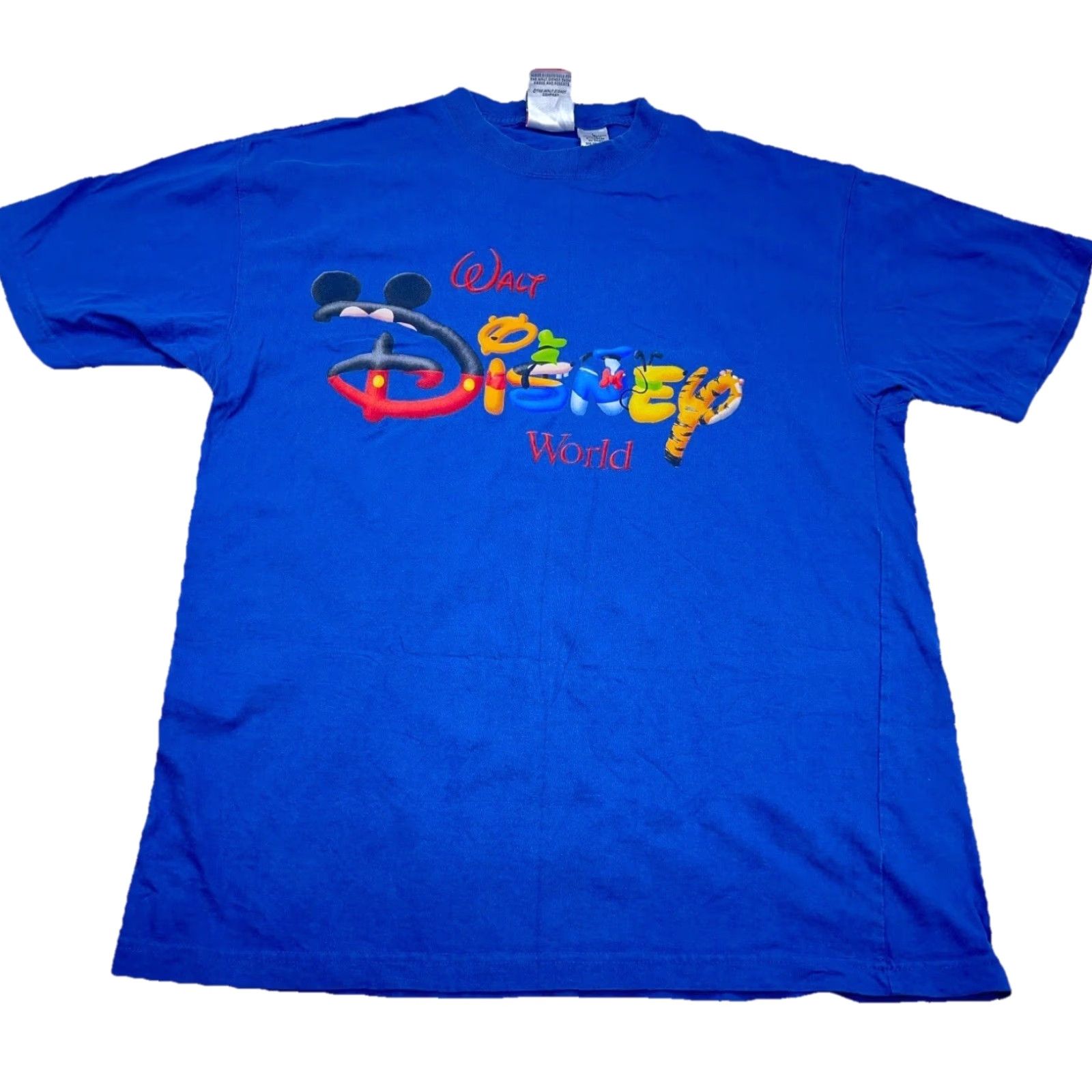 Disney VINTAGE Disney Shirt Men L Blue Mickey Mouse Walt World Spell Out 90s Y2 Tee Graphic Print Logo Costume? Size US L / EU 52-54 / 3 - 2 Thumbnail