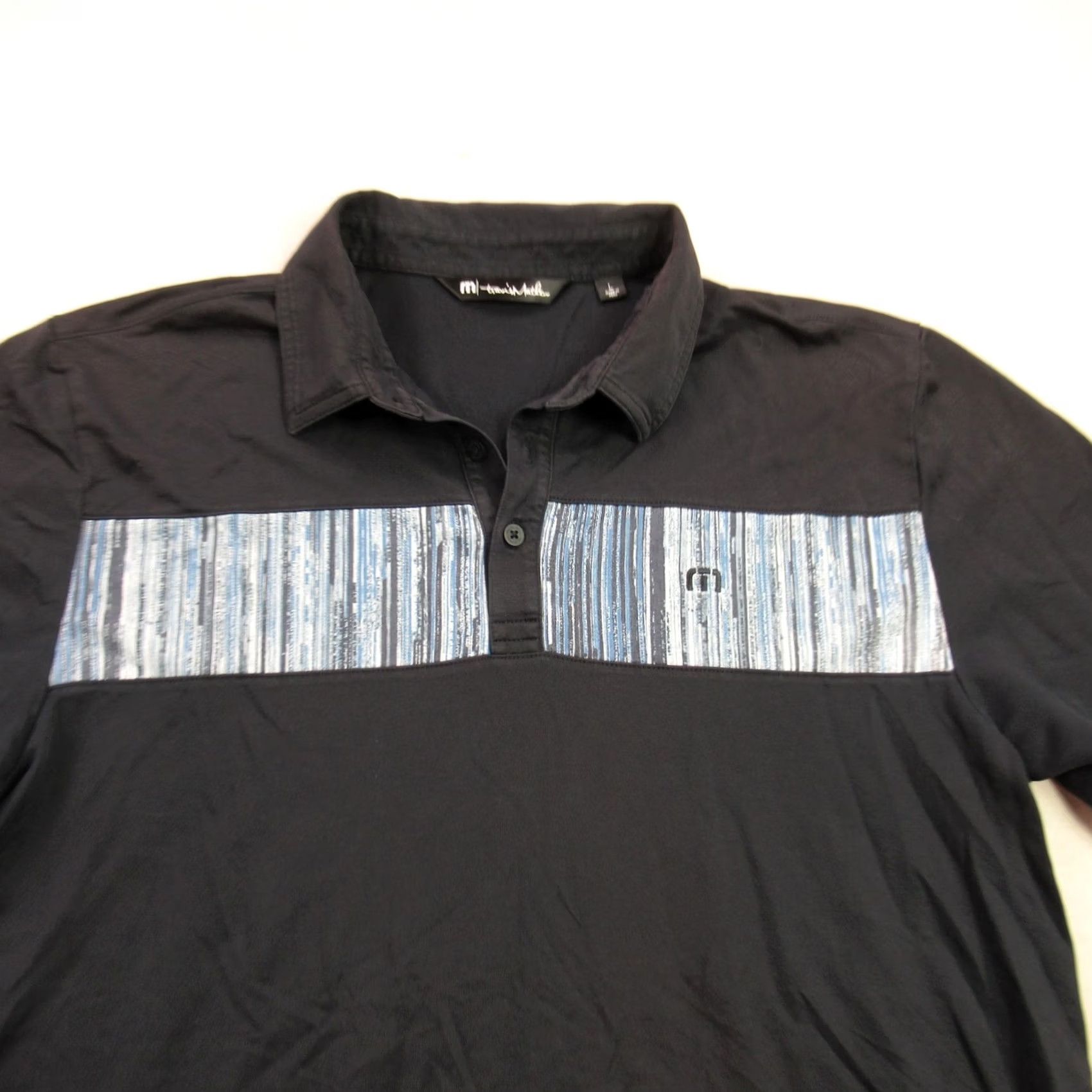 TravisMathew Travis Mathew Polo Golf Shirt Short Sleeve Lightweight Black Outdoors Mens Large Polo Size US L / EU 52-54 / 3 - 3 Thumbnail