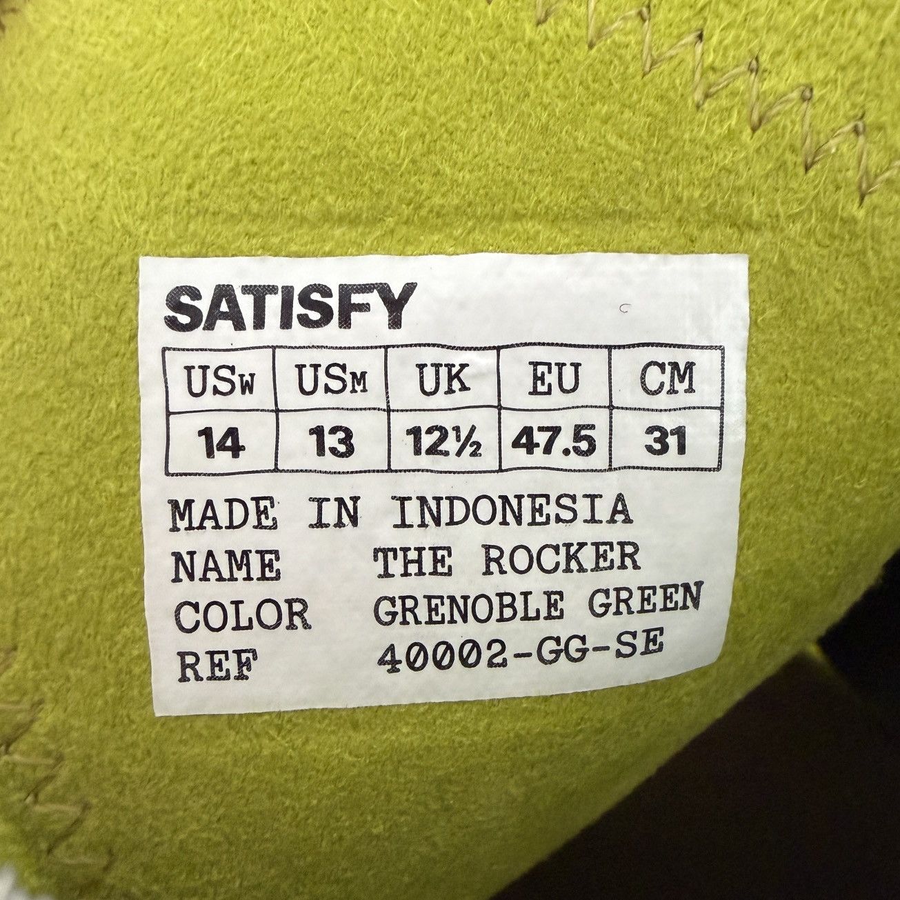 Satisfy Satisfy Running TheROCKER ‘Grenoble Green’ Size US 13 / EU 46 - 7 Thumbnail