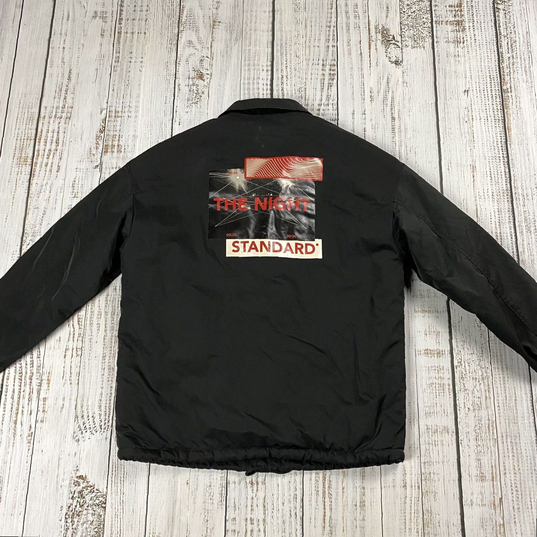 Bershka Bershka Jacket Windbreaker Black | Bomber Jacket | Lined | Size S | Men | Regular | Cotton/Polyester | Mid-Length | 200+ characters? Size US S / EU 44-46 / 1 - 7 Thumbnail