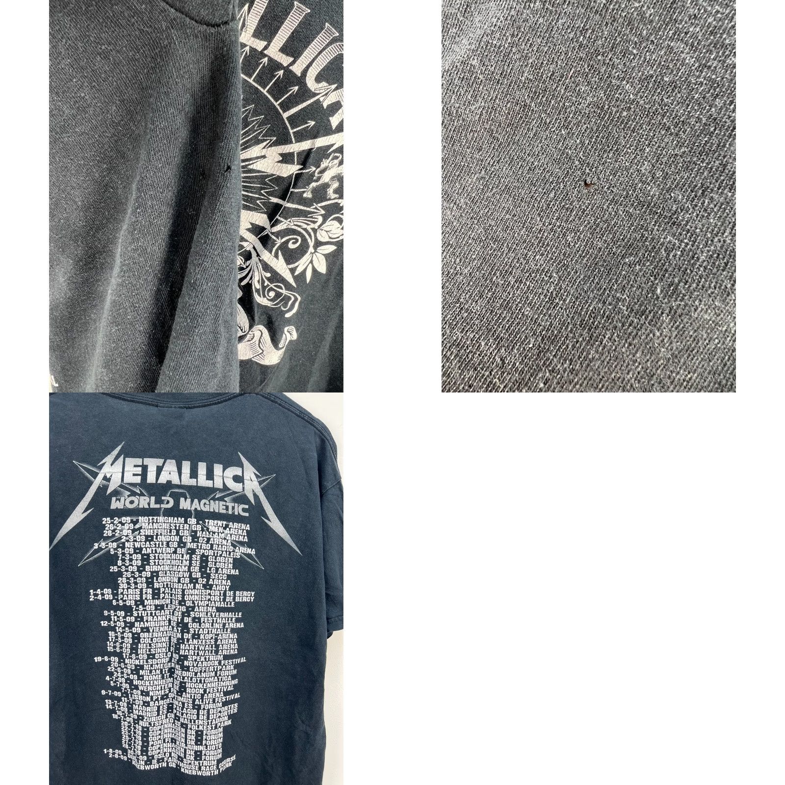 Gildan Metallica World Magnetic Tour 2008–2009 Band T-Shirt Rock Black Size L Size US L / EU 52-54 / 3 - 8 Thumbnail