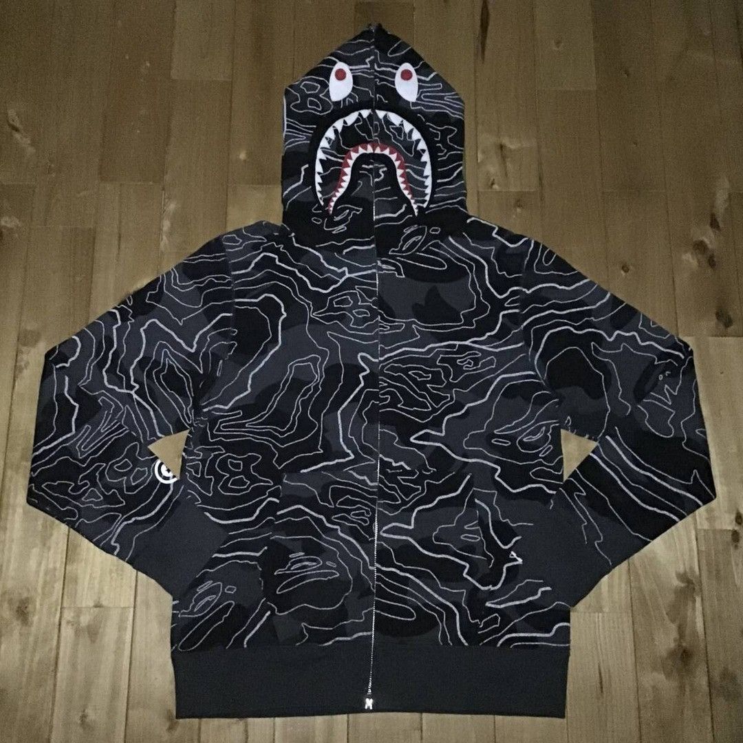 Bape BAPE LAYERED LINE CAMO Shark full zip hoodie a bathing ape Size US M / EU 48-50 / 2 - 1 Thumbnail