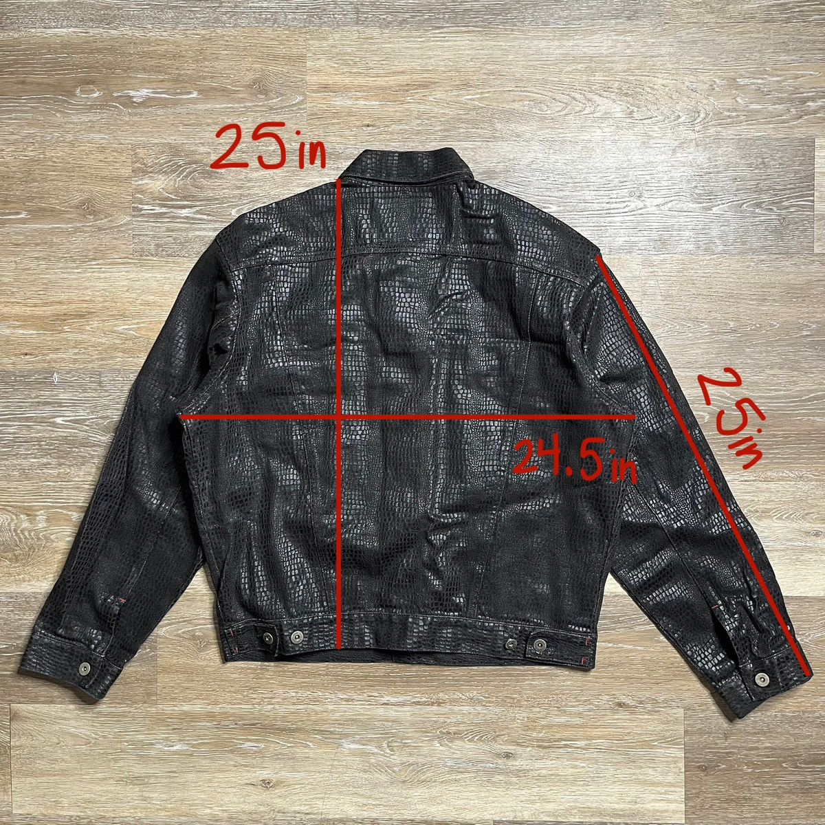 Guess 90s guess reptile denim jacket Size US M / EU 48-50 / 2 - 3 Thumbnail