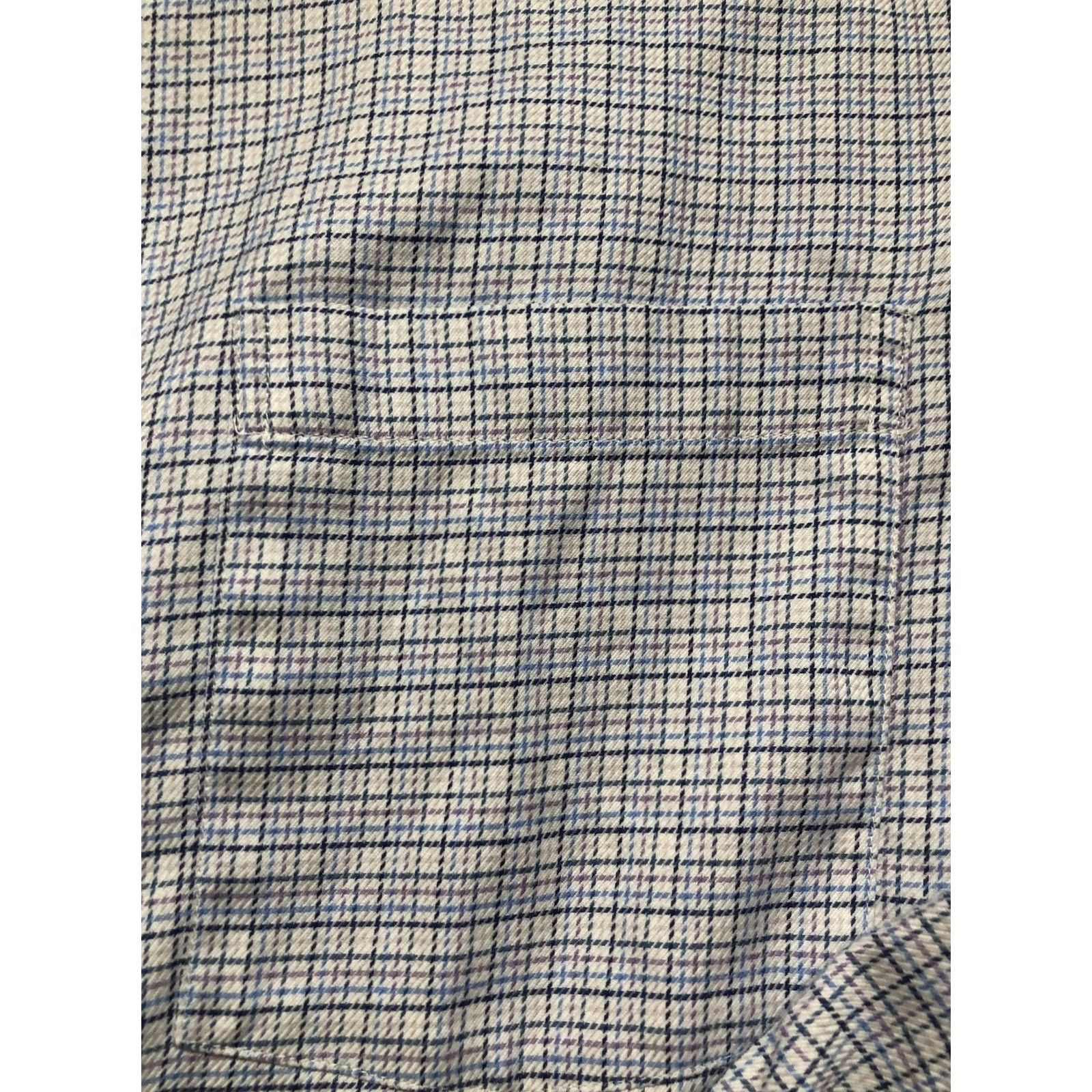 Johnston & Murphy Johnston & Murphy Shirt Mens 2XL Blue Check Dress Shirt Casual Shorter? Size US XXL / EU 58 / 5 - 6 Thumbnail