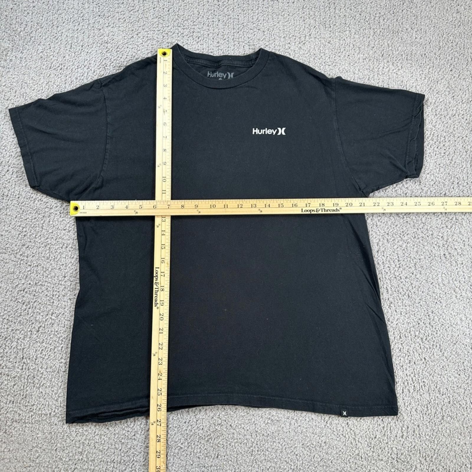 Hurley Hurley Mens Black T Shirt Short Sleeve Graphic Tee L Surf Size US L / EU 52-54 / 3 - 2 Thumbnail