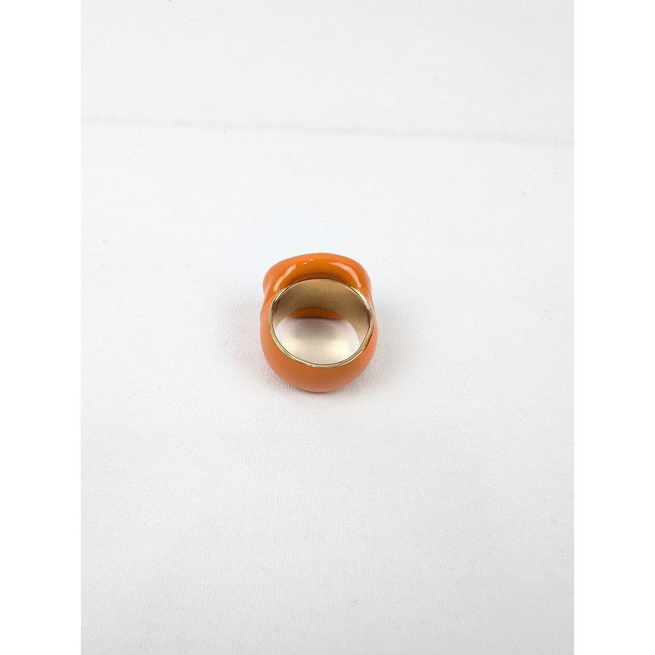 Bottega Veneta o1rshd1 Q:2 / Size: 19 / Sterling Gold Ring In Tangerine Size ONE SIZE - 5 Thumbnail