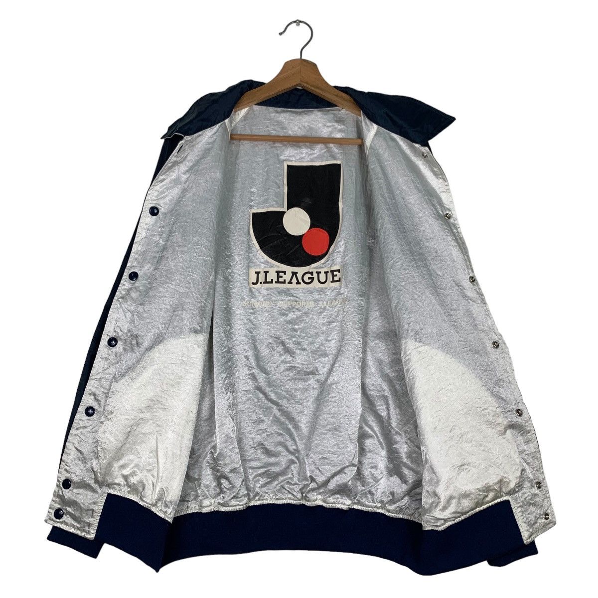 Japanese Brand JAPAN LEAGUE Big Logo Reversible Coach Jacket #0848-C38 Size US L / EU 52-54 / 3 - 11 Thumbnail