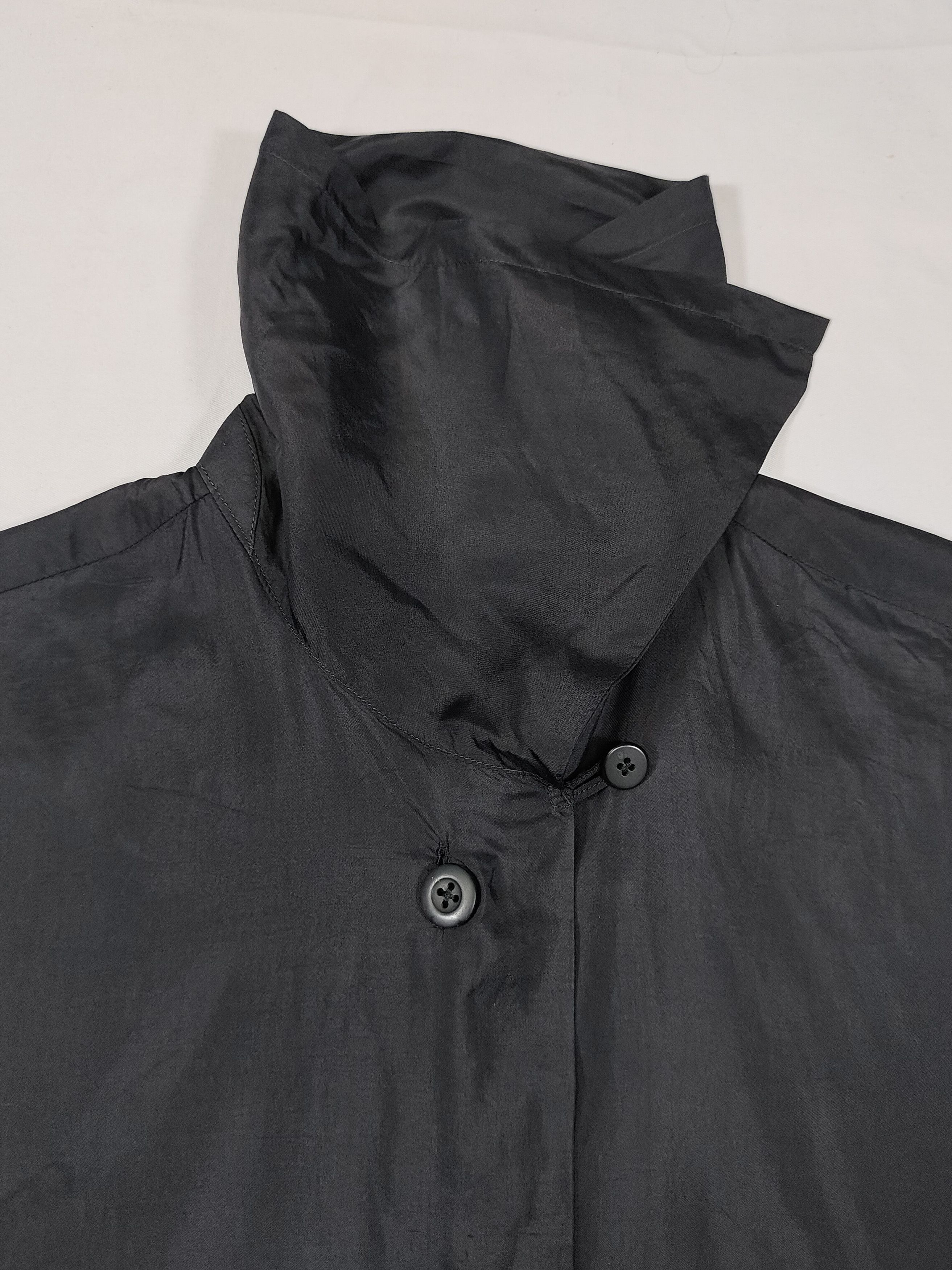 Issey Miyake 90s Issey Miyake🇯🇵 Sculptural Collar Oversized Satin Shirt Size L / US 10 / IT 46 - 12 Thumbnail