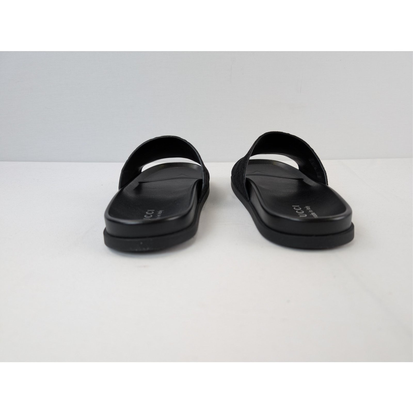Gucci o1rshd1 Luxury Suede GG logo Slipper Slide Slider in Black Size US 7.5 / EU 40-41 - 11 Thumbnail