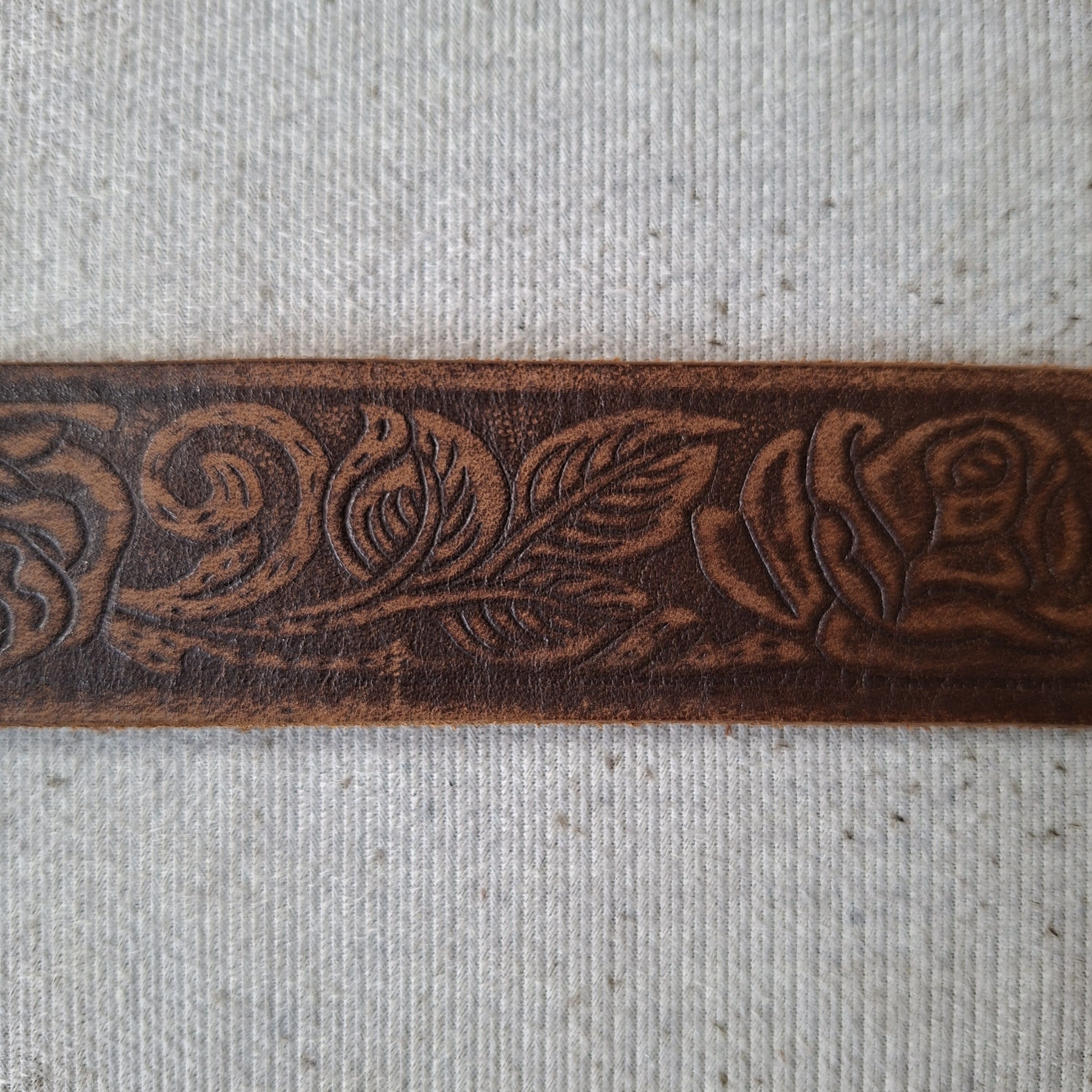 Japanese Brand 🧱 Vintage lida koubou garrison emboss leather belt Size ONE SIZE - 8 Thumbnail