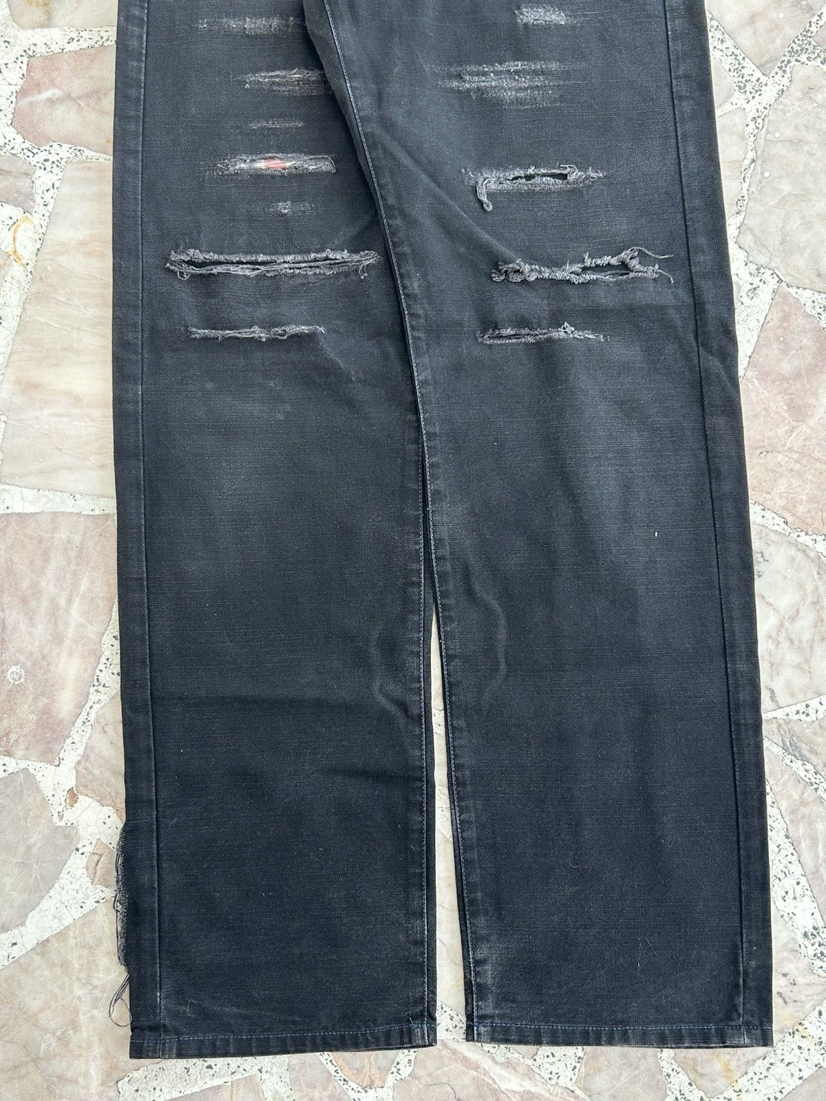 Neighborhood Neighborhood Crazy Punk Black Ripped Denim Size US 30 / EU 46 - 4 Thumbnail
