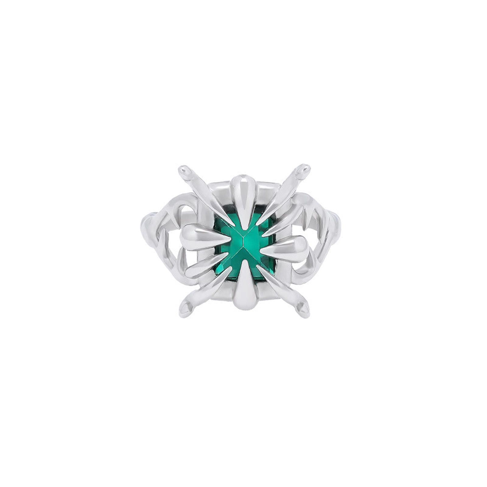 Vintage Green Gemstone Ring Size ONE SIZE - 6 Thumbnail