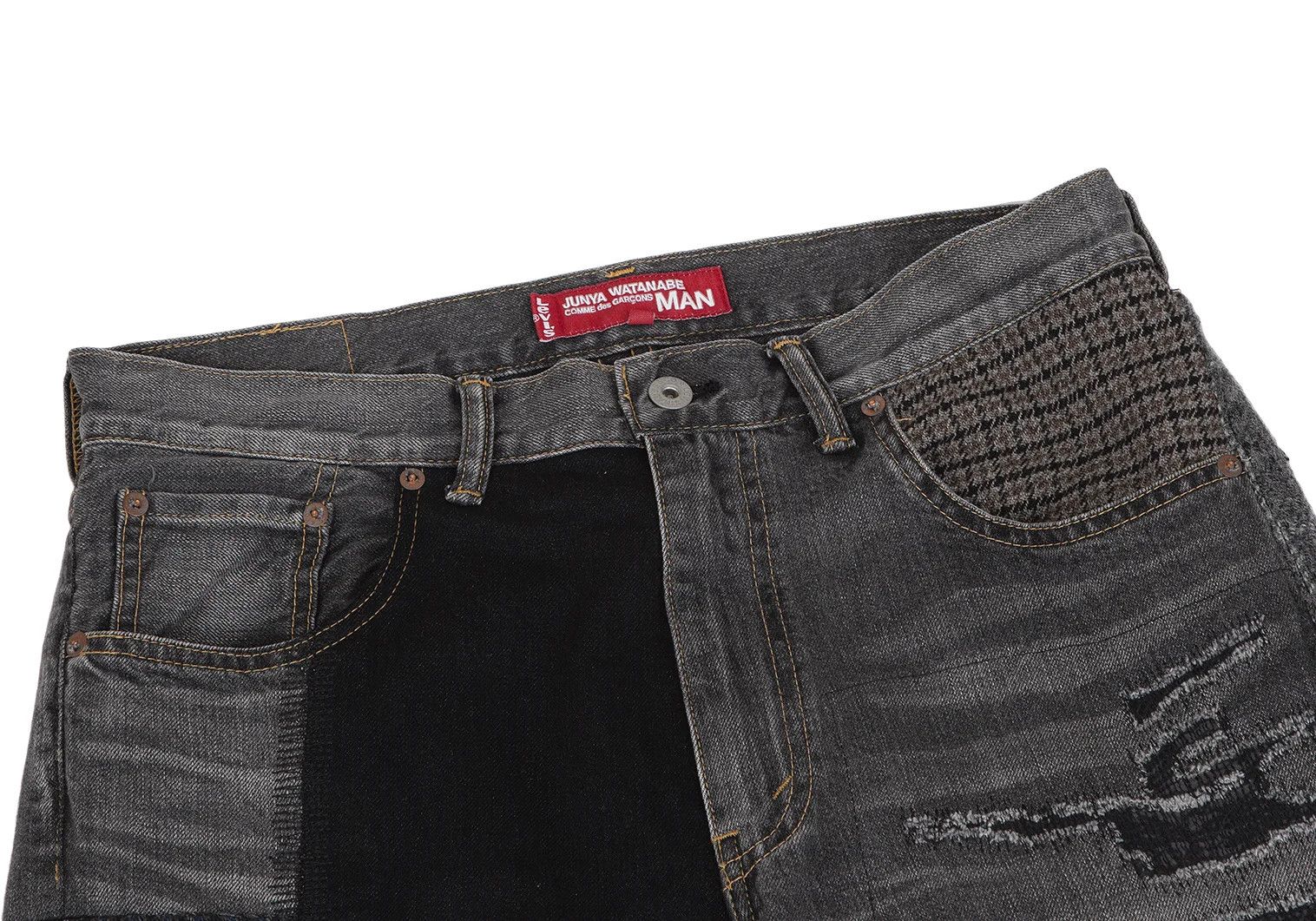 Junya Watanabe Black Custom Patchwork Denim Pants Size M Size US 34 / EU 50 - 3 Thumbnail