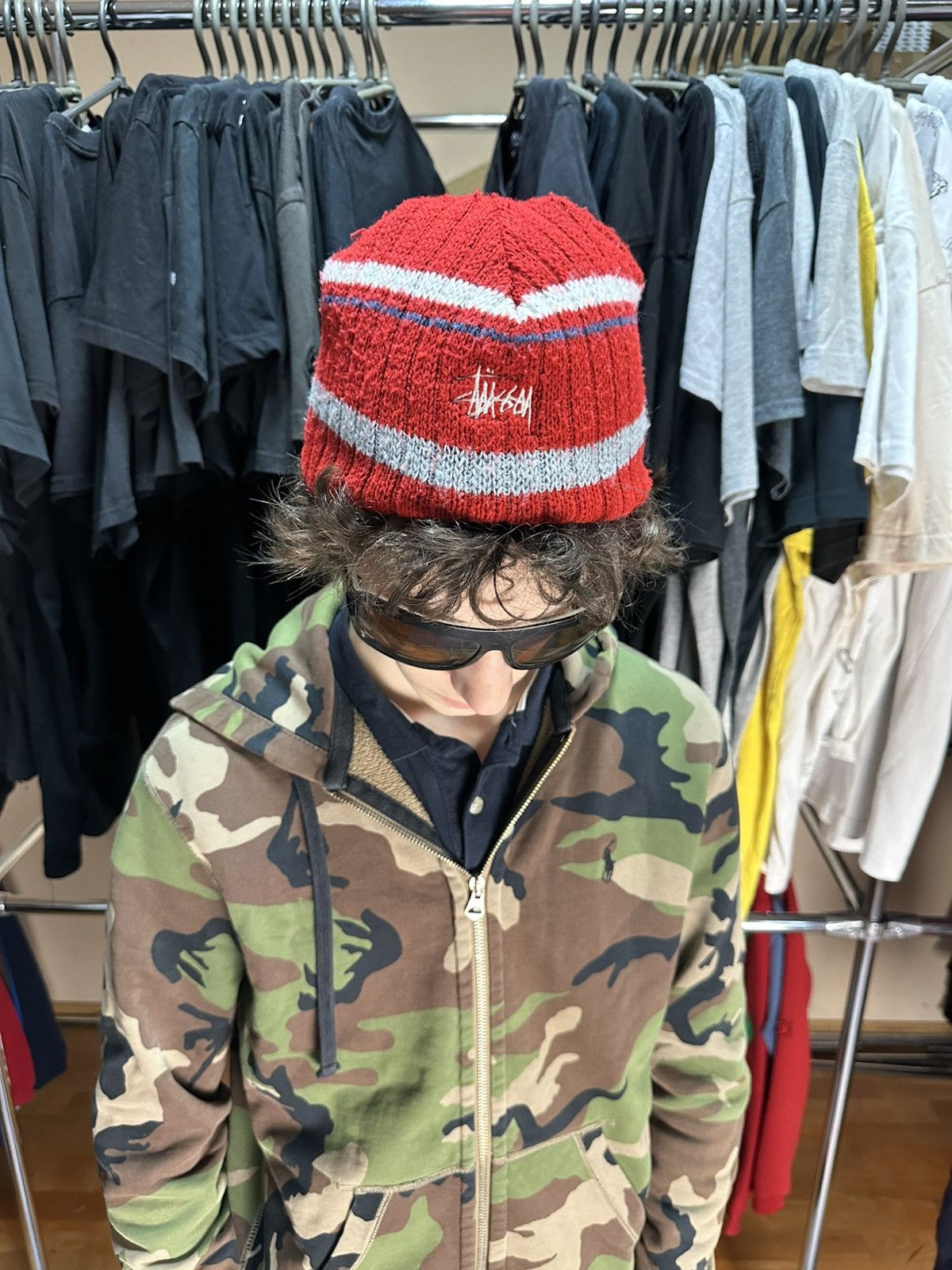 Stussy Vintage Stussy Winter Knitted Beanie Hat Made in Usa Size 30 - 1 Thumbnail