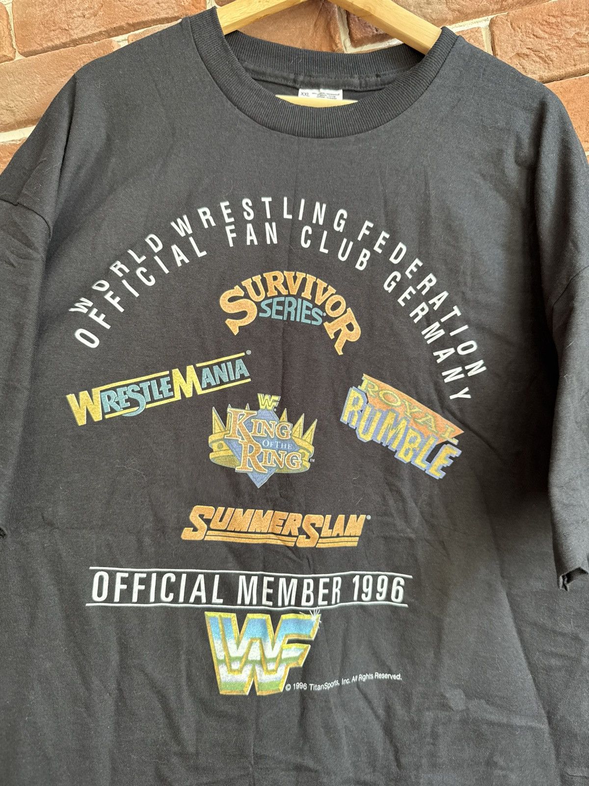 Vintage Vintage 1996 WWF Fan Club Member 90s WWE wrestling xxl Size US XXL / EU 58 / 5 - 2 Thumbnail
