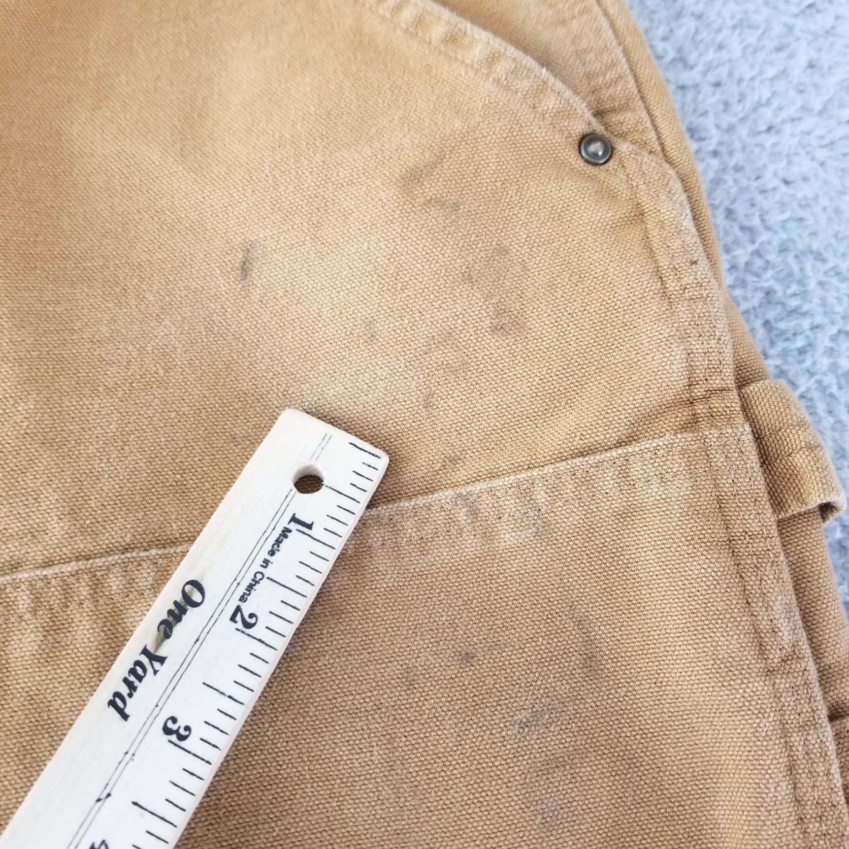 Carhartt Carhartt Pants Mens 41x31 Brown Canvas Workwear Carpenter 5-Pocket Dungaree Straight Leg 41 in Brown Mens Size US 41 - 3 Thumbnail