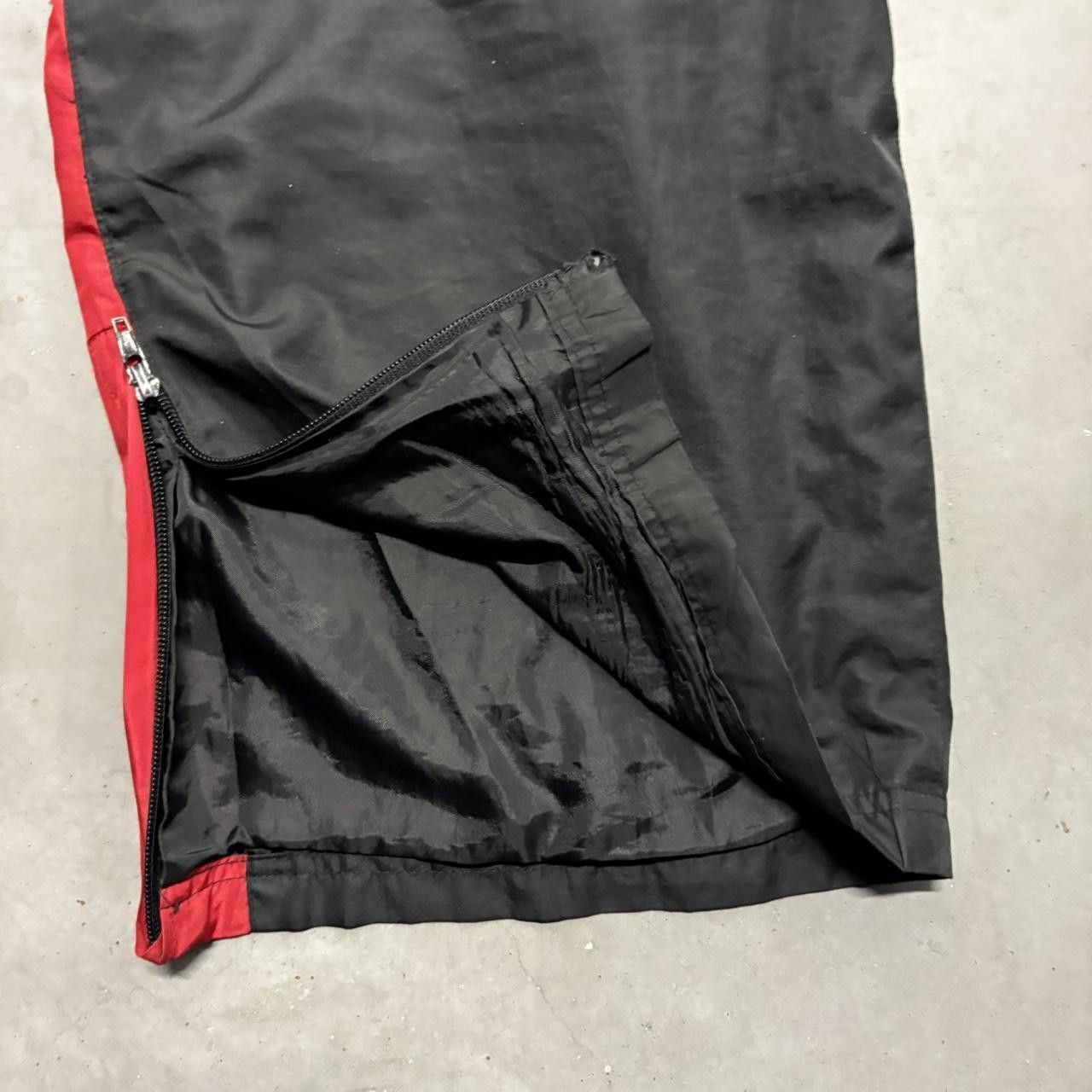 Vintage Vintage Y2K/2000s Baggy Black Trackpants with red stripe and leg zippers! Size US 38 / EU 54 - 7 Thumbnail