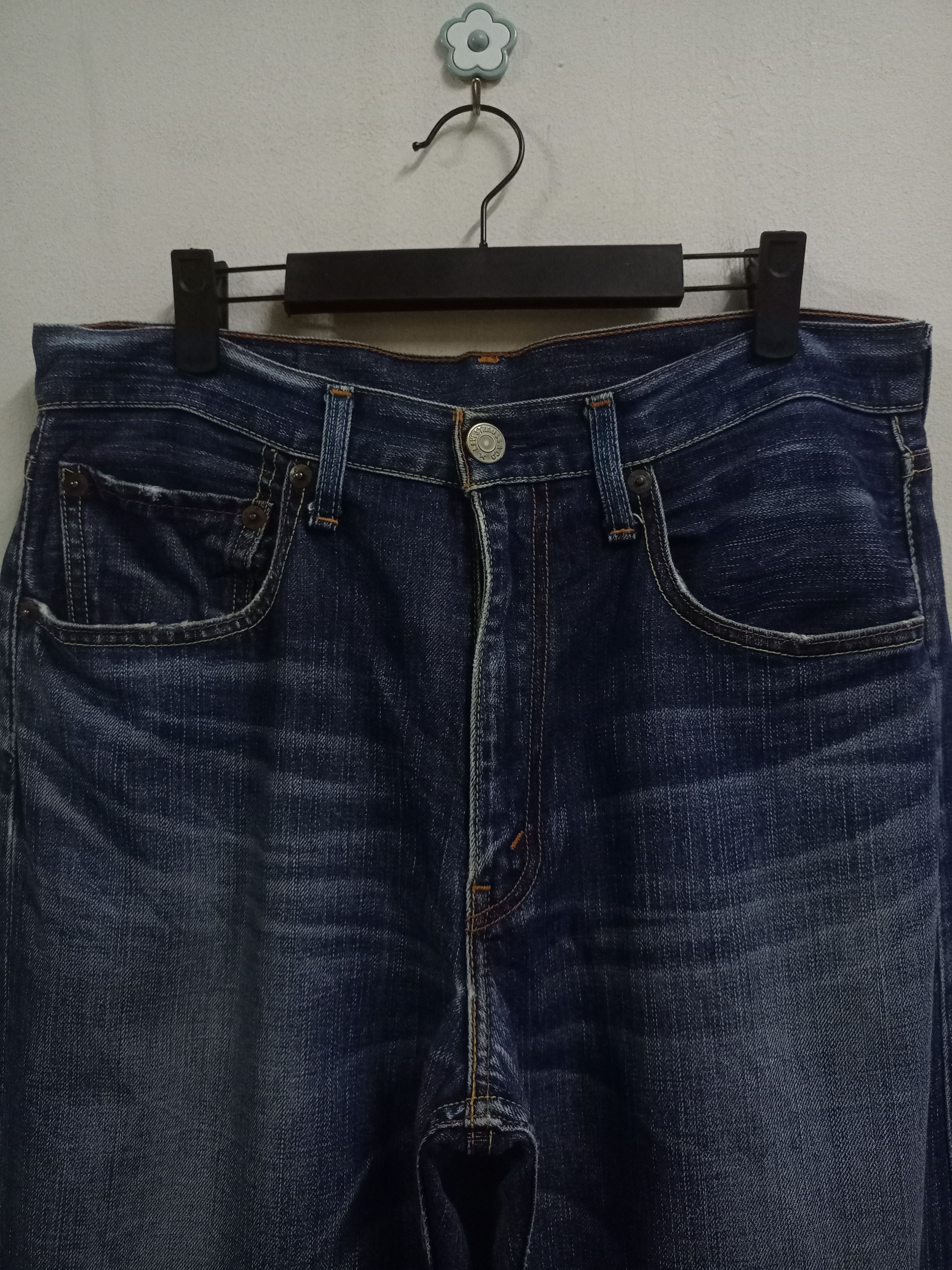 Levi's × Levi's Vintage Clothing Vintage 90s Levis 709 Blue Wash Distressed Baggy Jeans Size US 34 / EU 50 - 4 Thumbnail