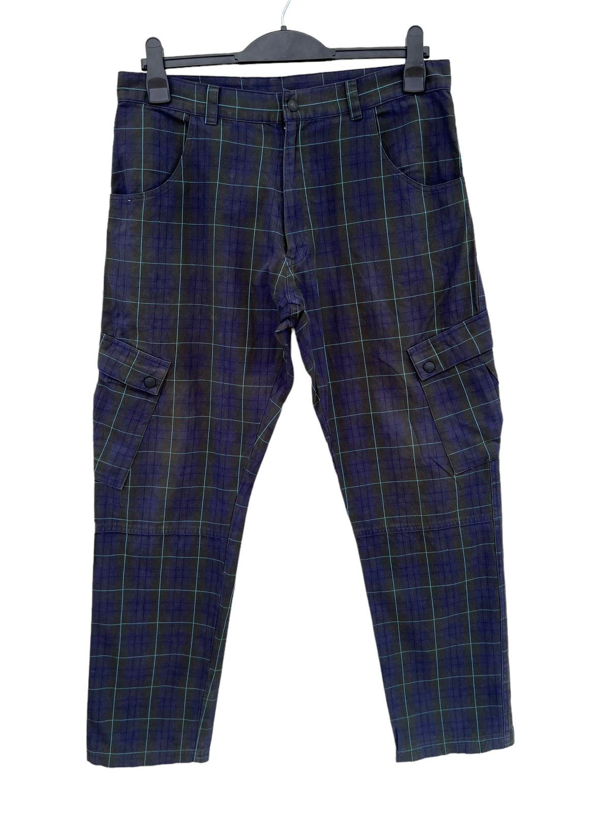 Designer Vintage MADPAGER Japan Plaid Pocket Cargo Trouser Pant Size US 32 / EU 48 - 6 Thumbnail